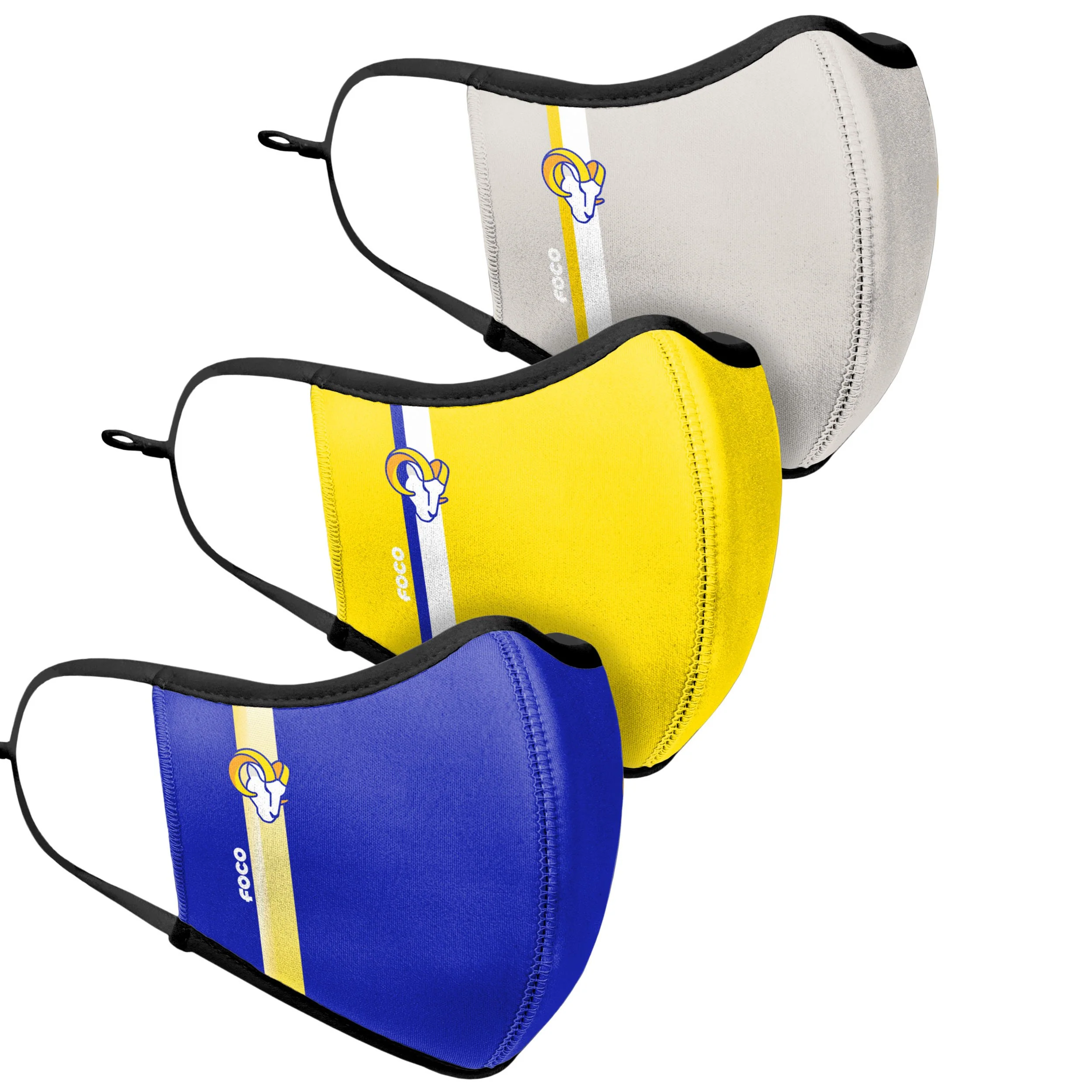 Los Angeles Rams NFL Sport 3 Pack Face Cover - Image 3