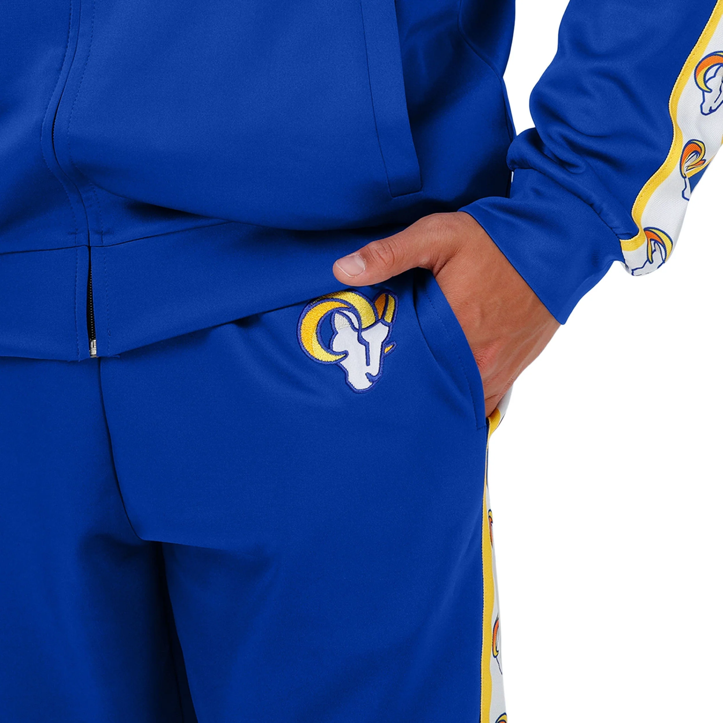 Los Angeles Rams NFL Mens Stripe Logo Track Pants - Image 3
