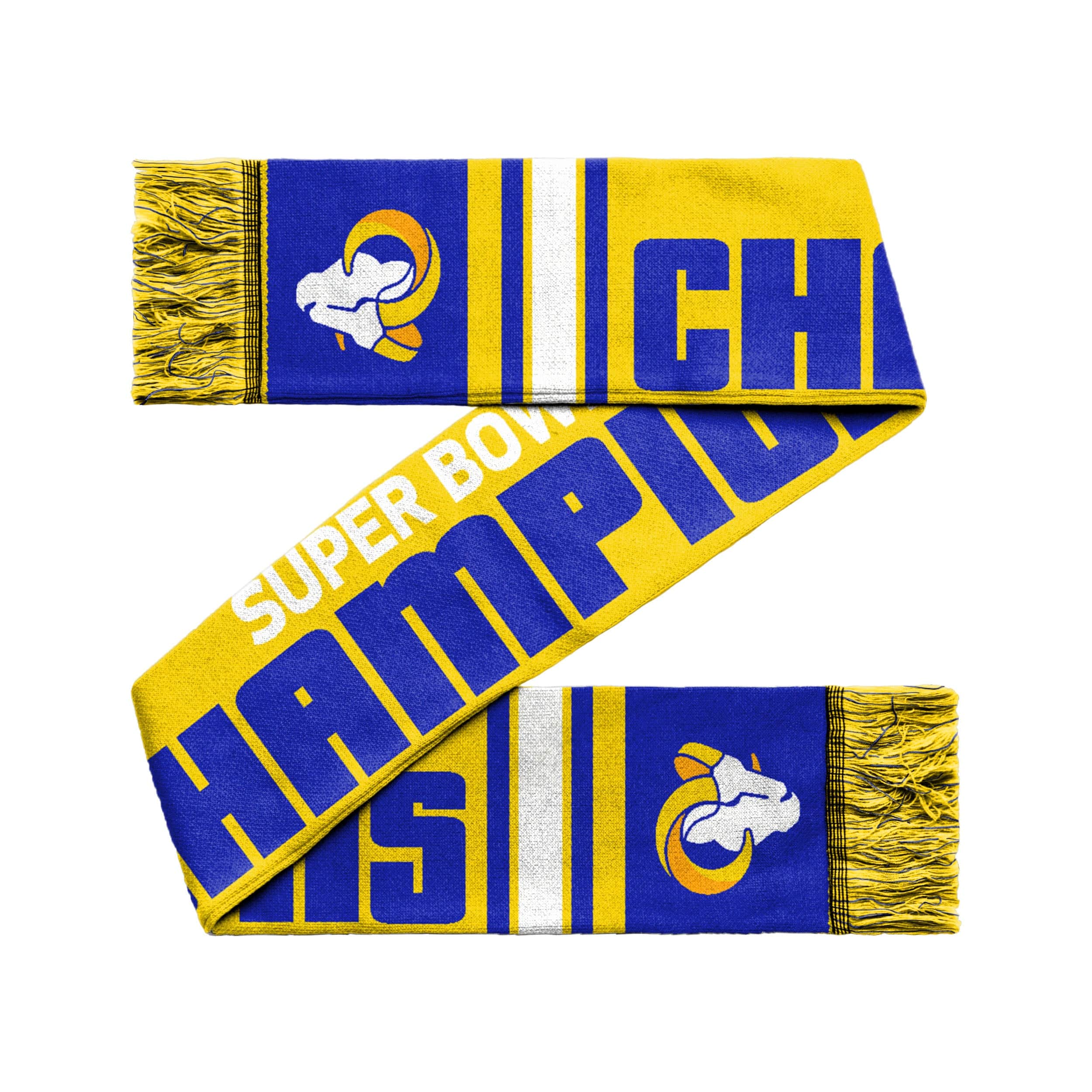 Los Angeles Rams NFL Super Bowl LVI Champions Acrylic Scarf - Image 2