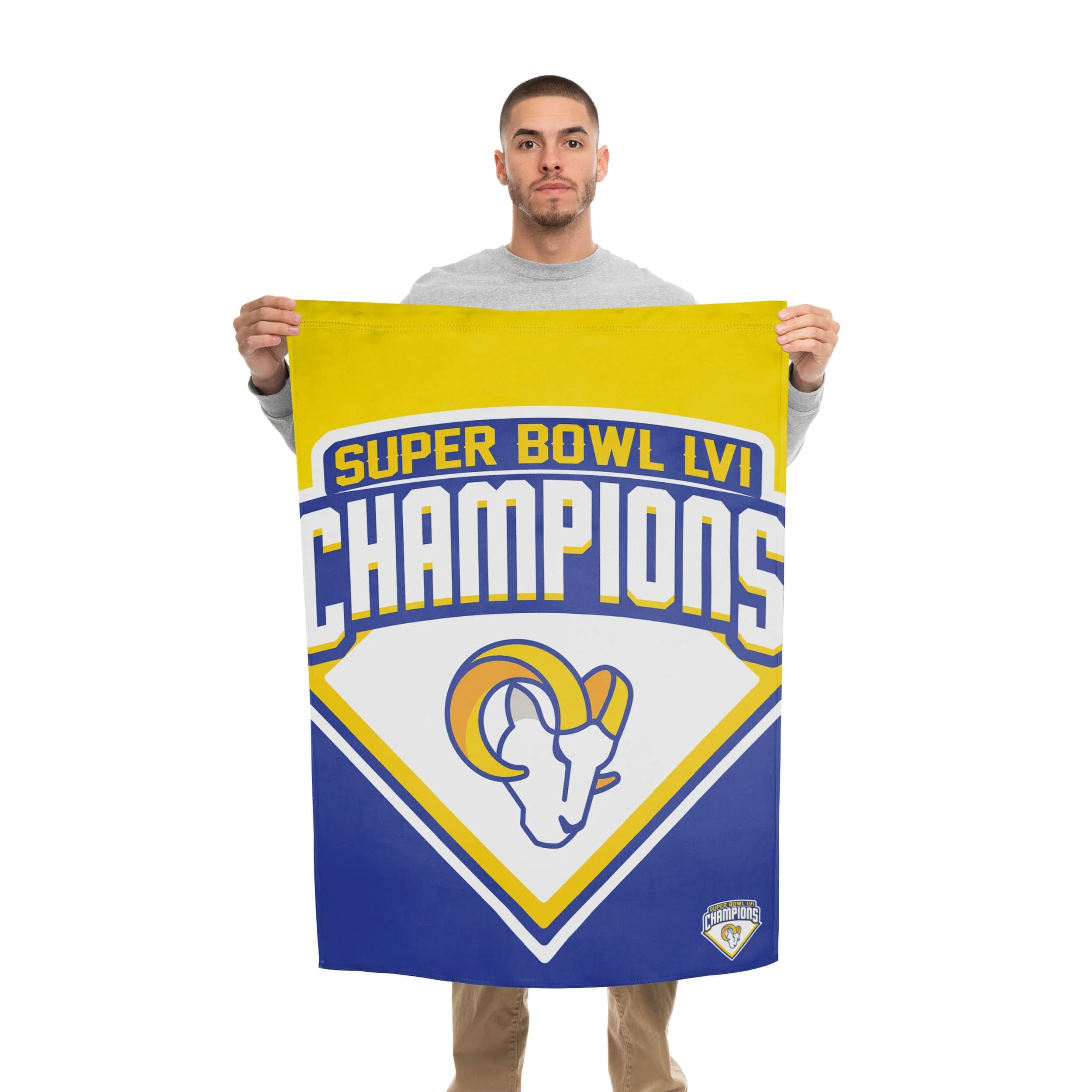Los Angeles Rams NFL Super Bowl LVI Champions Vertical Flag - Image 2