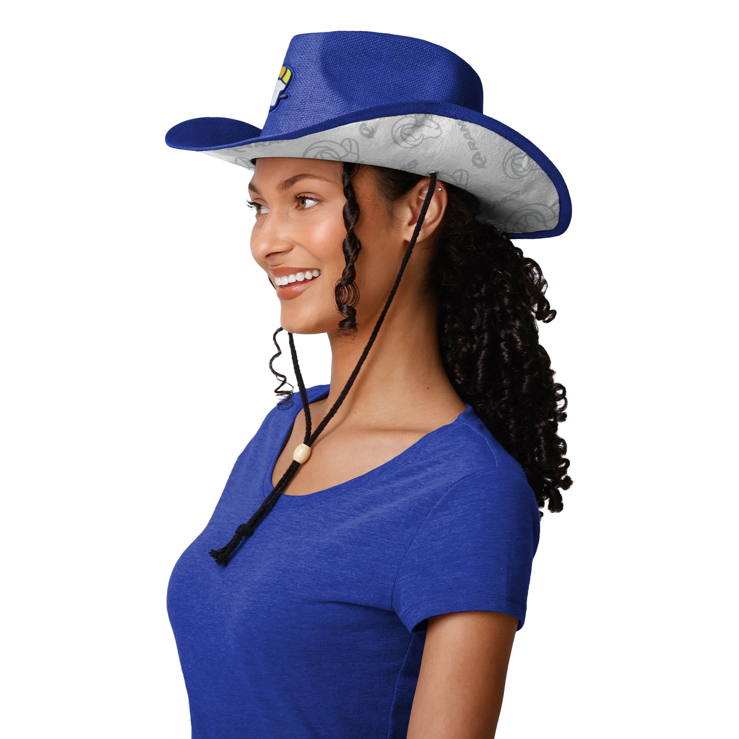 Los Angeles Rams NFL Team Stripe Cowboy Hat - Image 4