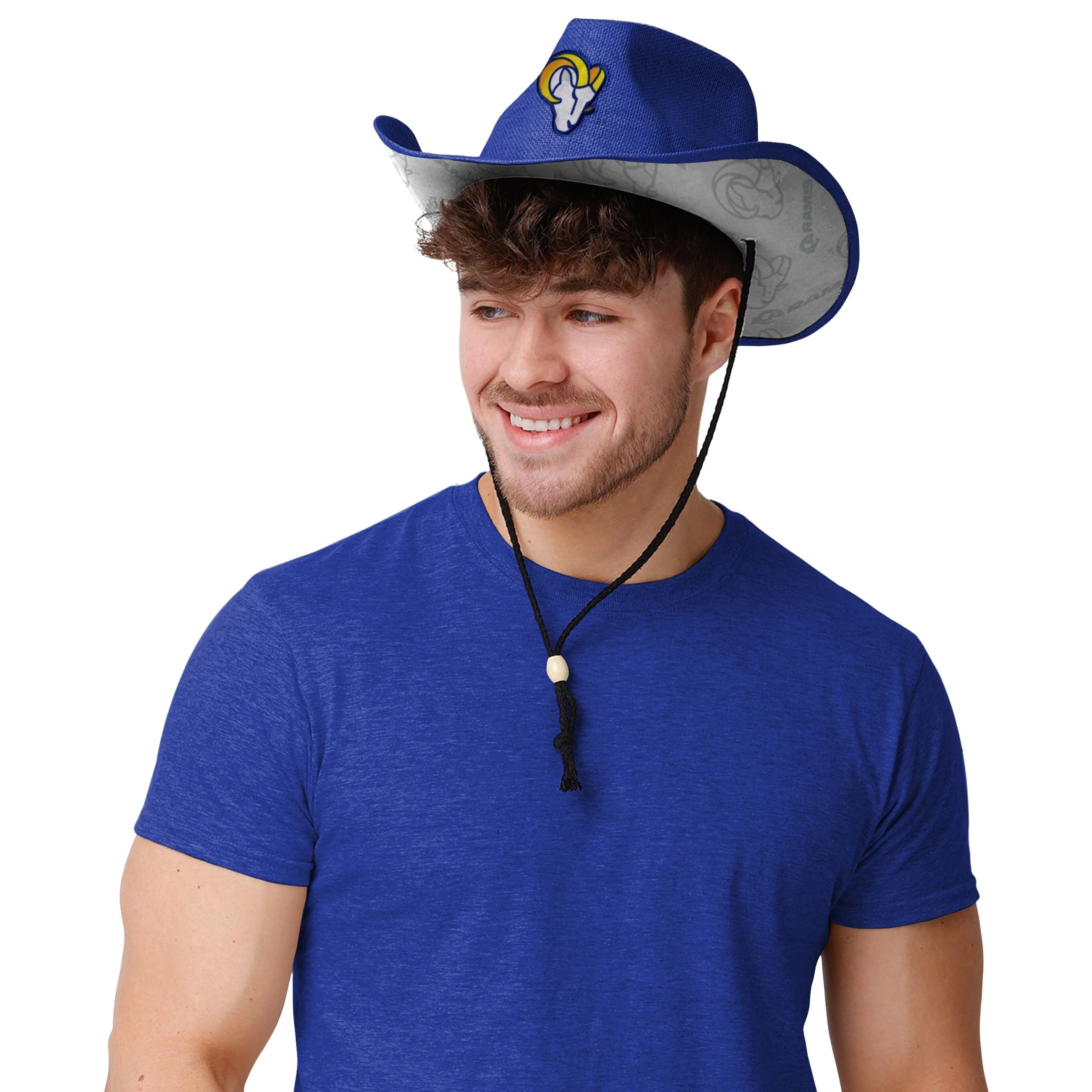 Los Angeles Rams NFL Team Stripe Cowboy Hat - Image 5