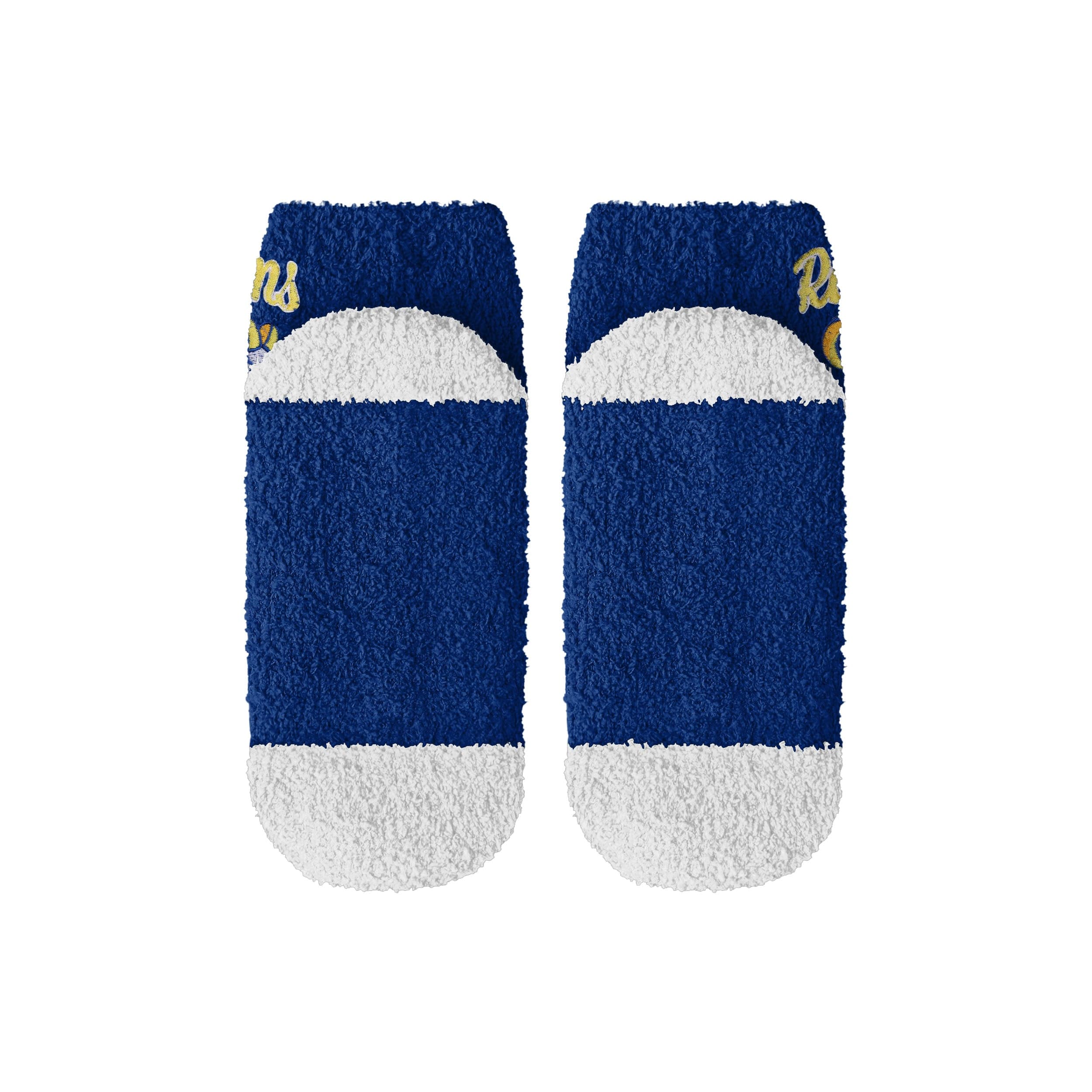 Los Angeles Rams NFL Womens 2 Pack Script Logo Fuzzy Ankle Socks - Image 6
