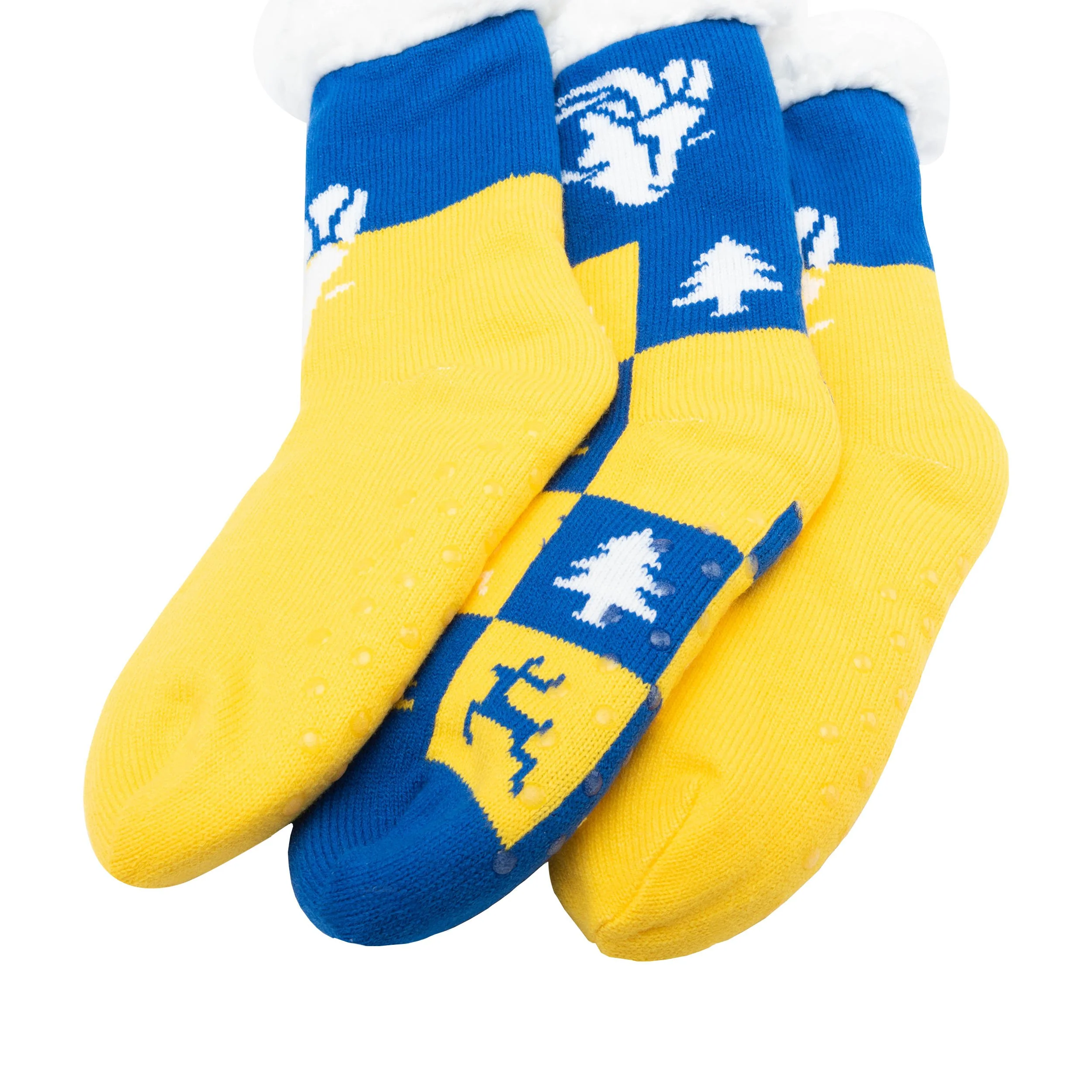 Los Angeles Rams NFL Womens Fan Footy 3 Pack Slipper Socks - Image 3