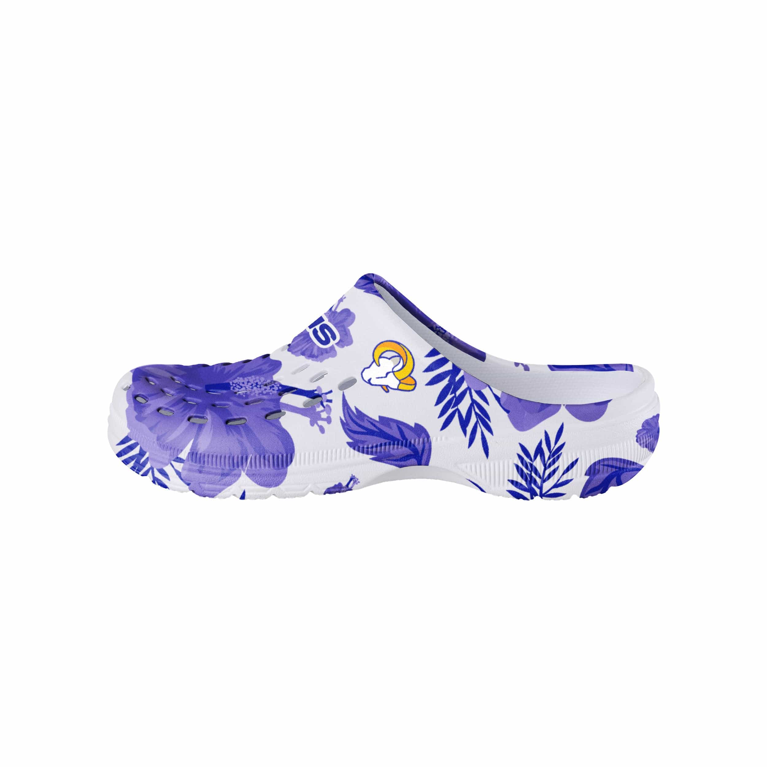 Los Angeles Rams NFL Womens Floral White Clog - Image 2