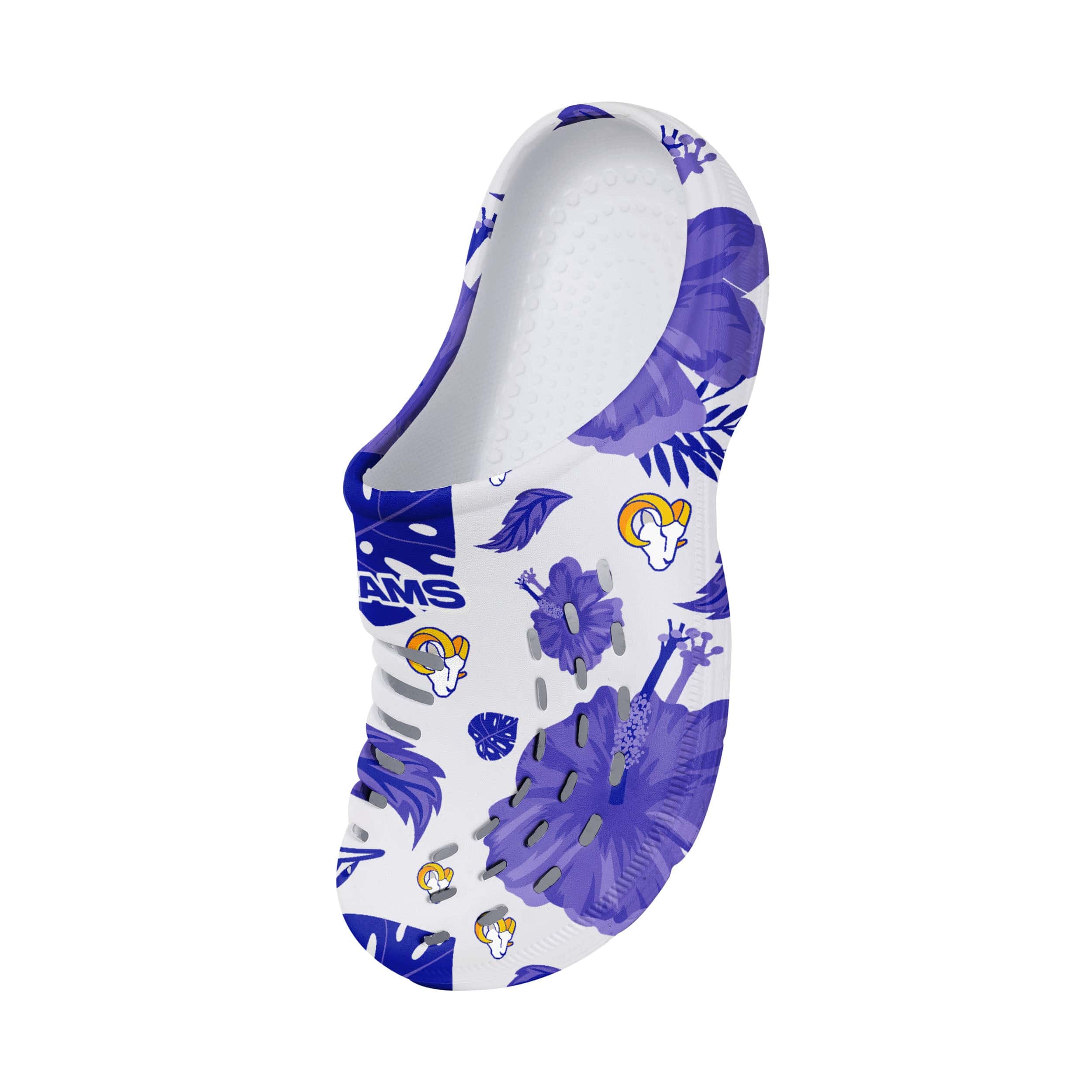 Los Angeles Rams NFL Womens Floral White Clog - Image 3