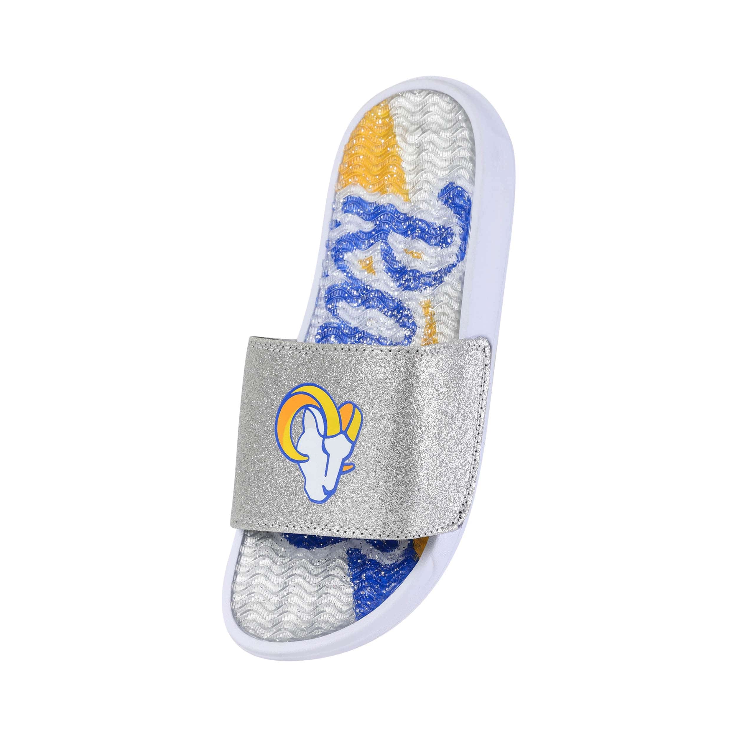 Los Angeles Rams NFL Womens Glitter Gel Slide - Image 2