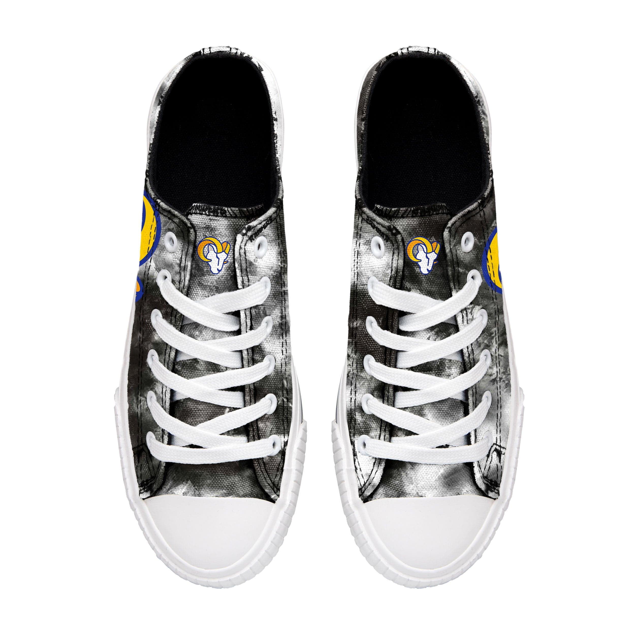 Los Angeles Rams NFL Womens Low Top Tie-Dye Canvas Shoes - Image 3