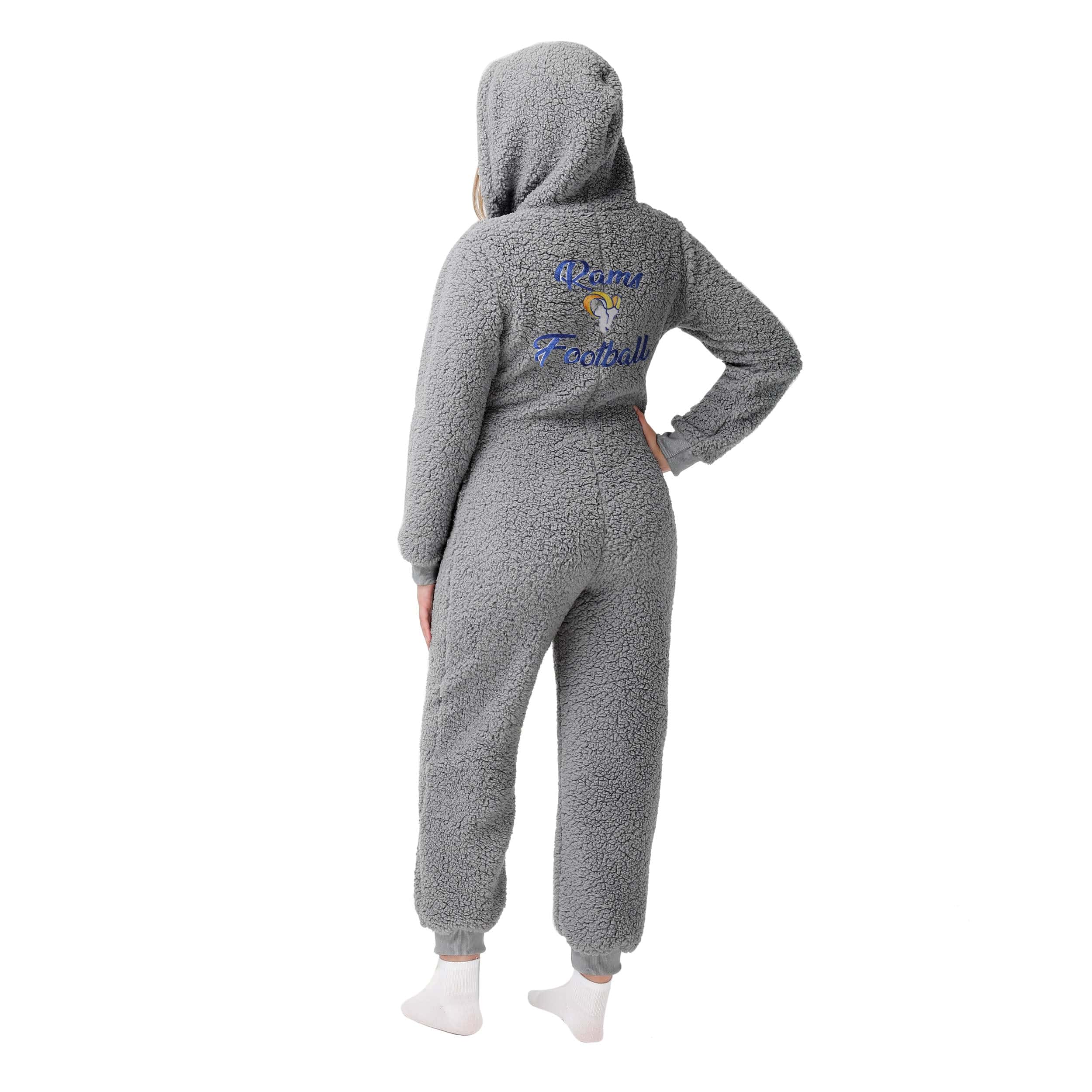 Los Angeles Rams NFL Womens Sherpa One Piece Pajamas - Image 2