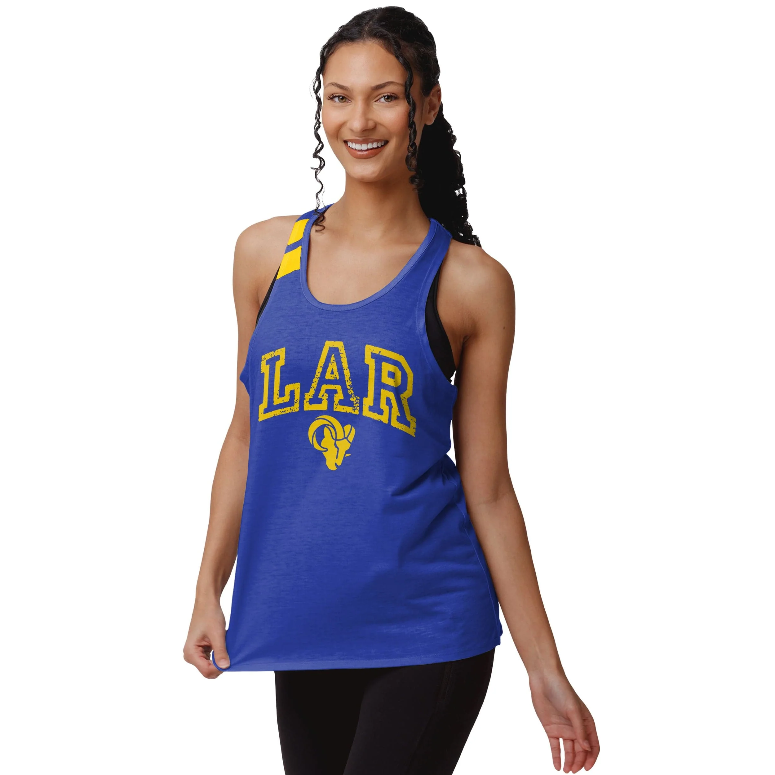 Los Angeles Rams NFL Womens Team Twist Sleeveless Top - Image 2
