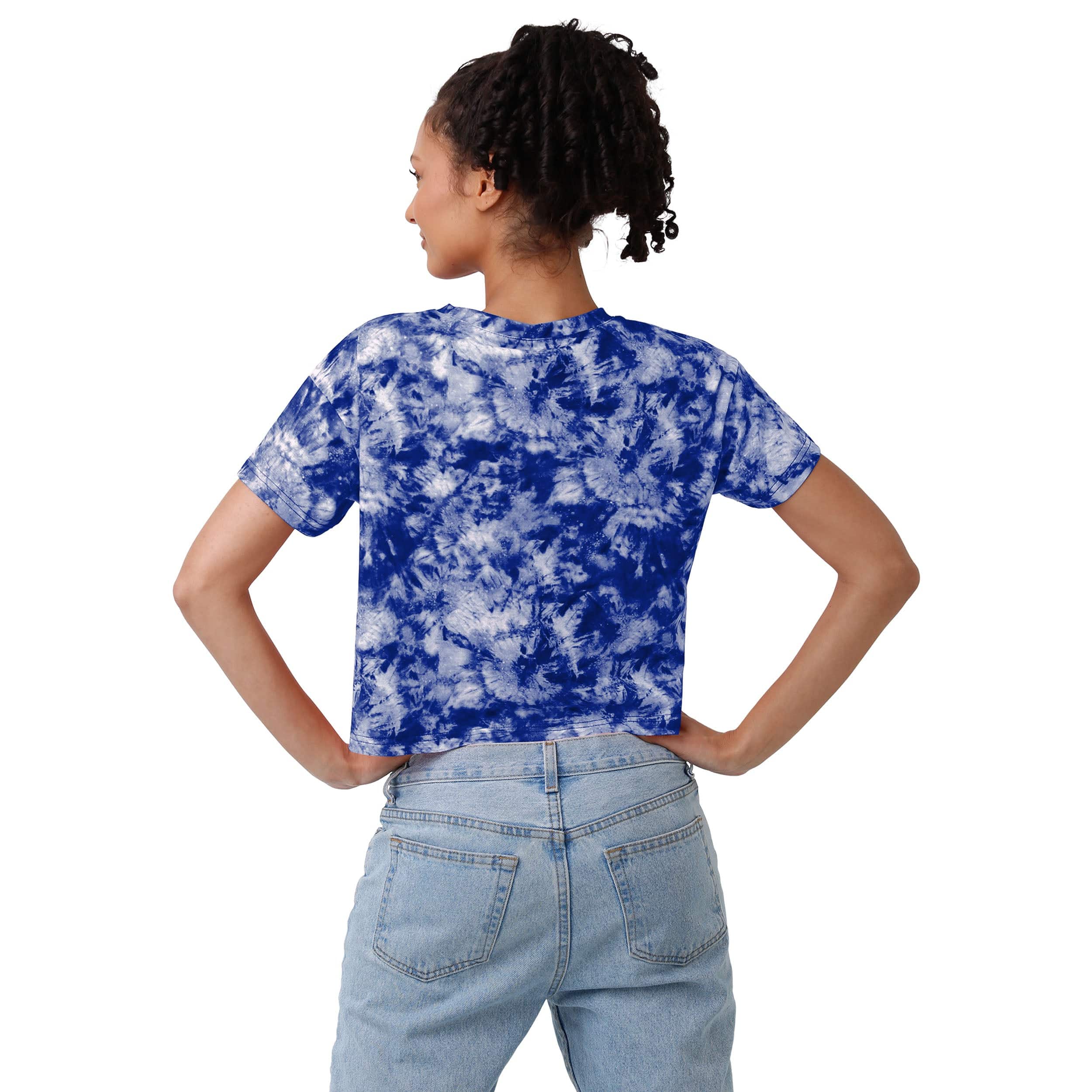 Los Angeles Rams NFL Womens Tie-Dye Big Logo Crop Top - Image 2