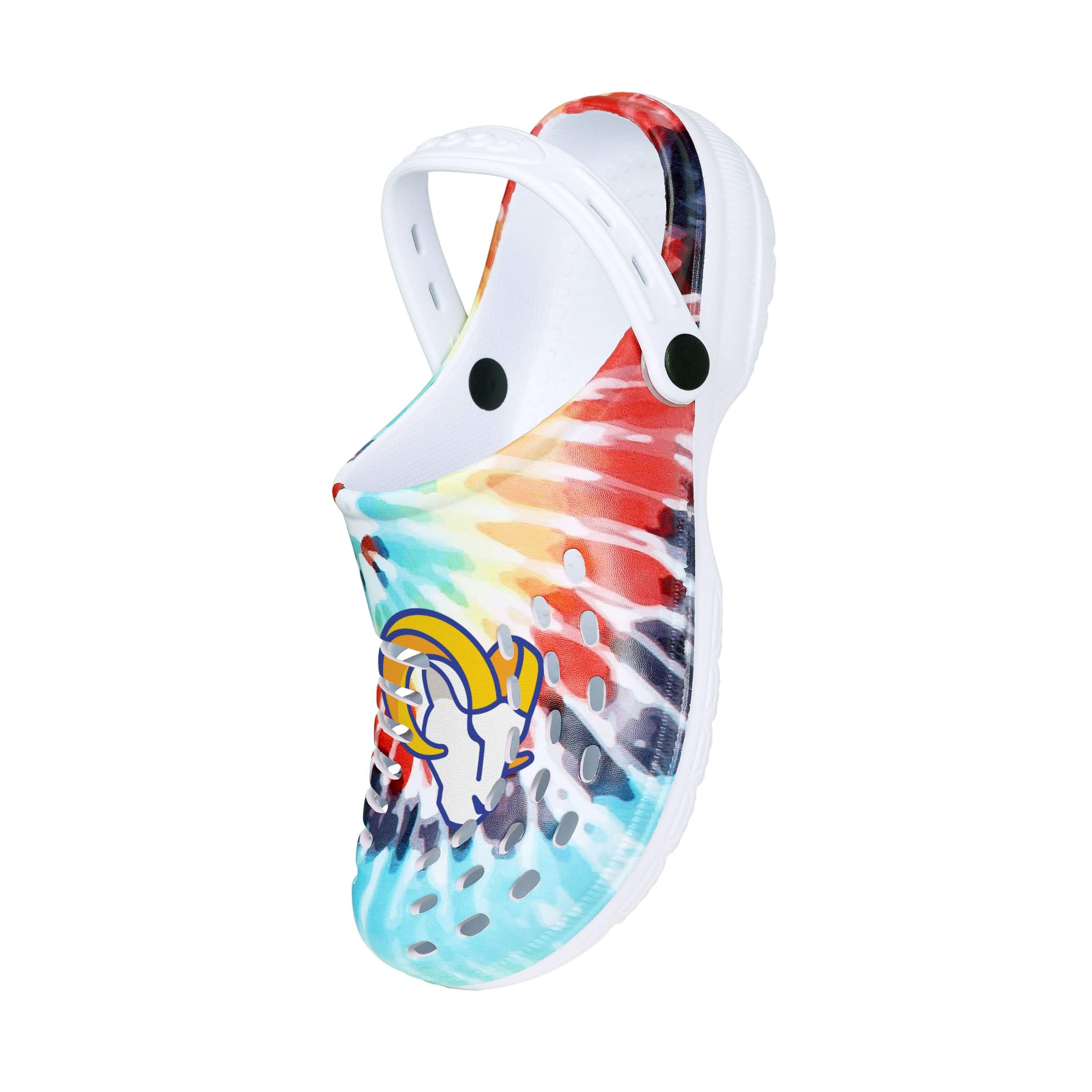 Los Angeles Rams NFL Womens Tie-Dye Clog With Strap - Image 3
