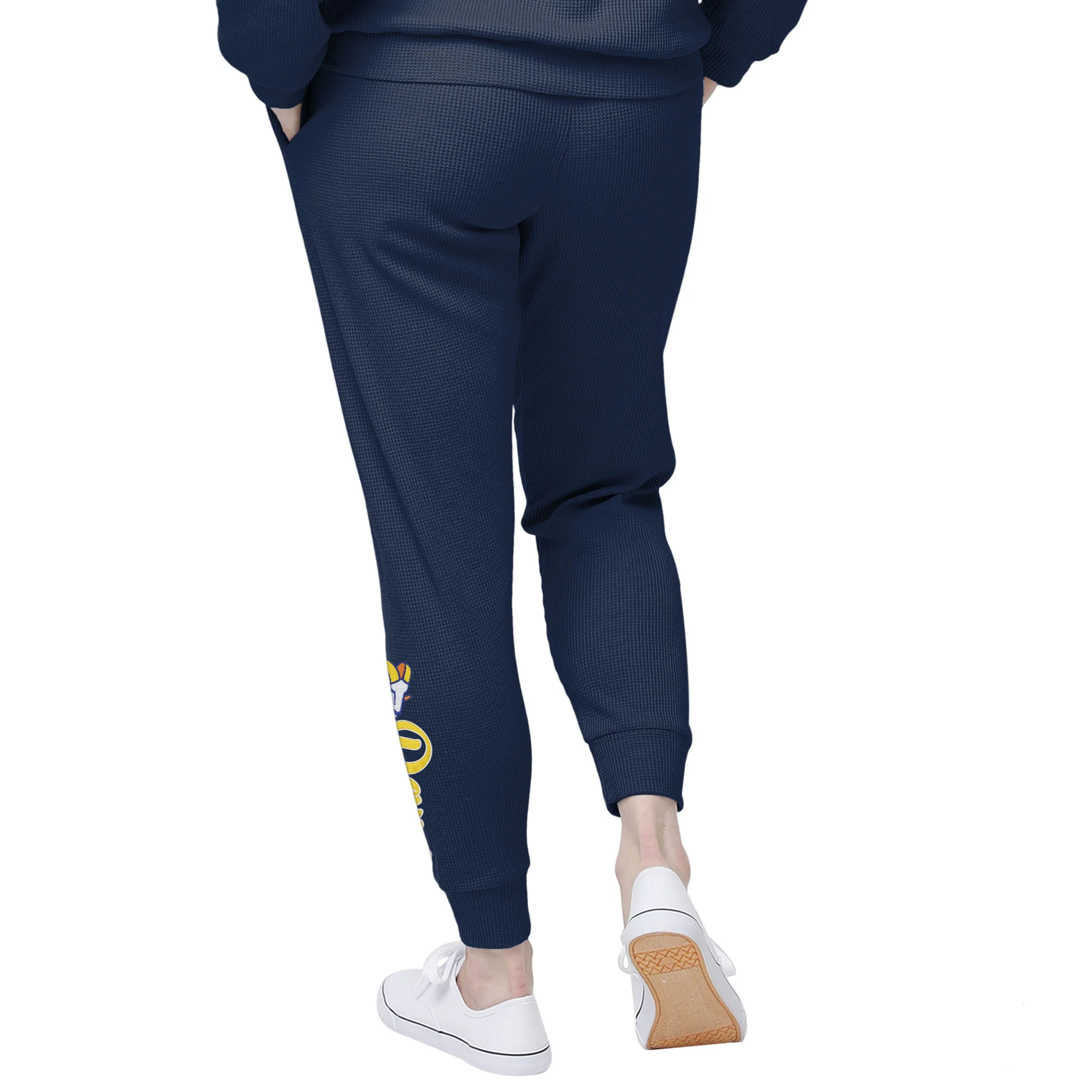 Los Angeles Rams NFL Womens Waffle Lounge Pants - Image 5