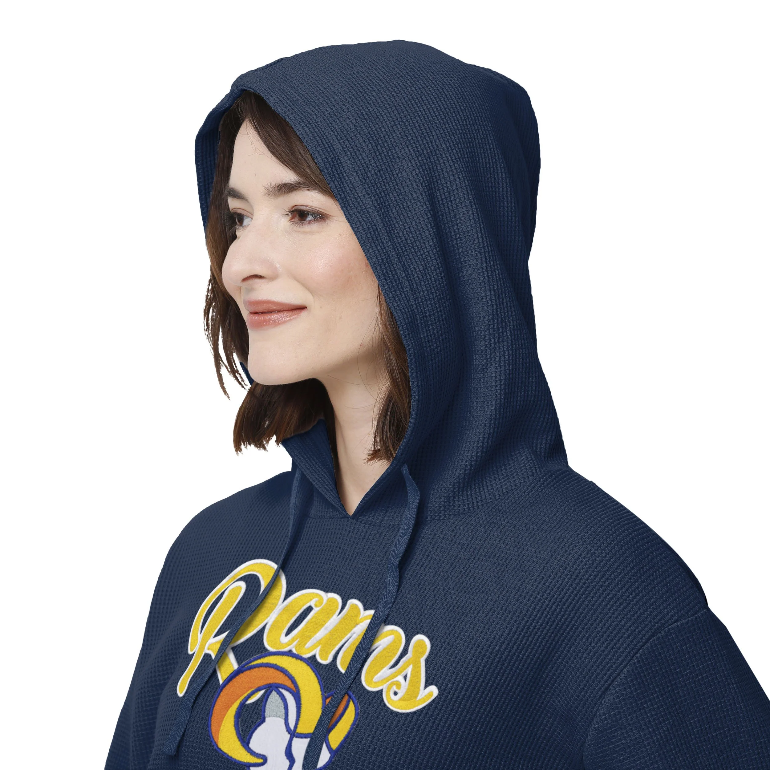 Los Angeles Rams NFL Womens Waffle Lounge Sweater - Image 5