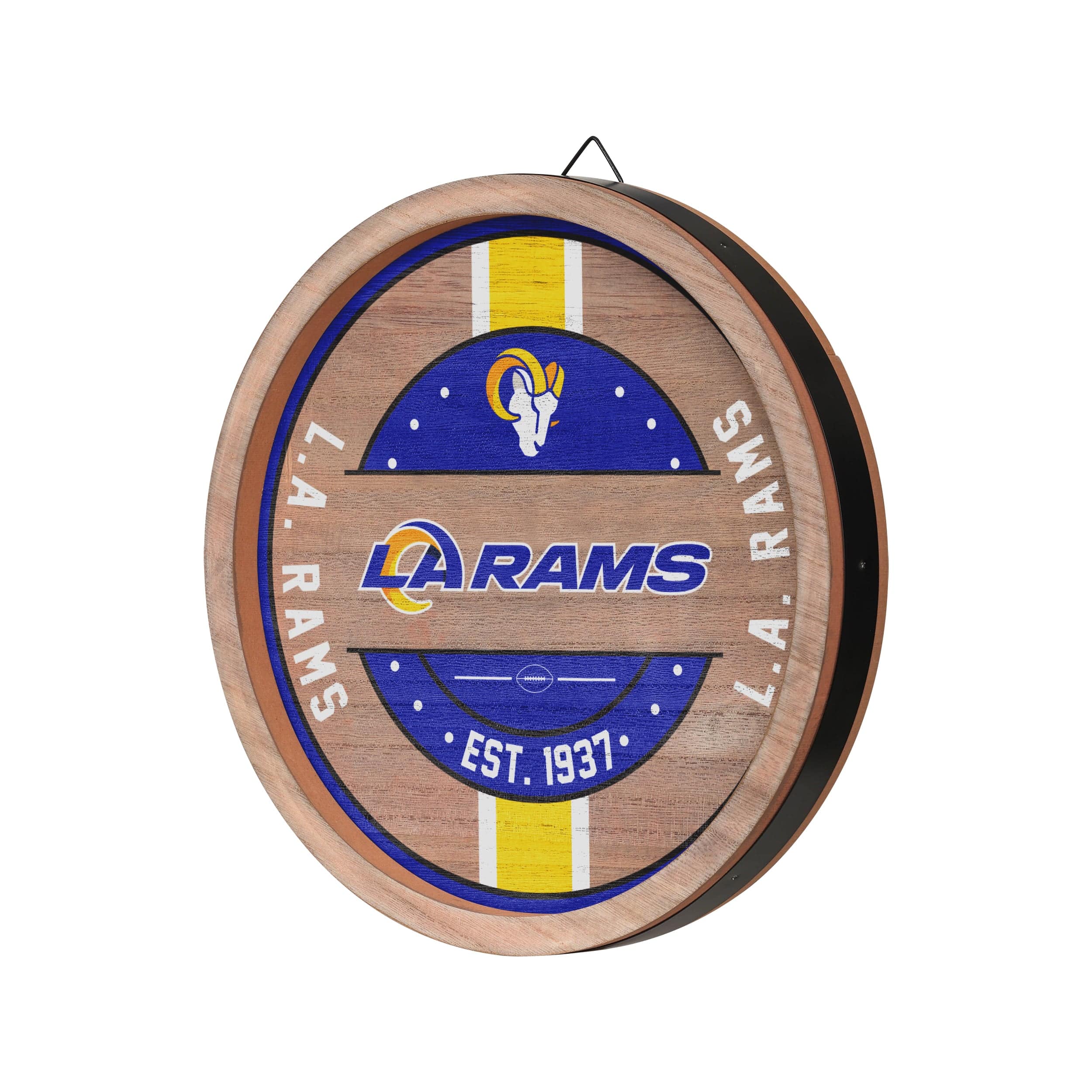 Los Angeles Rams NFL Wooden Barrel Sign - Image 2
