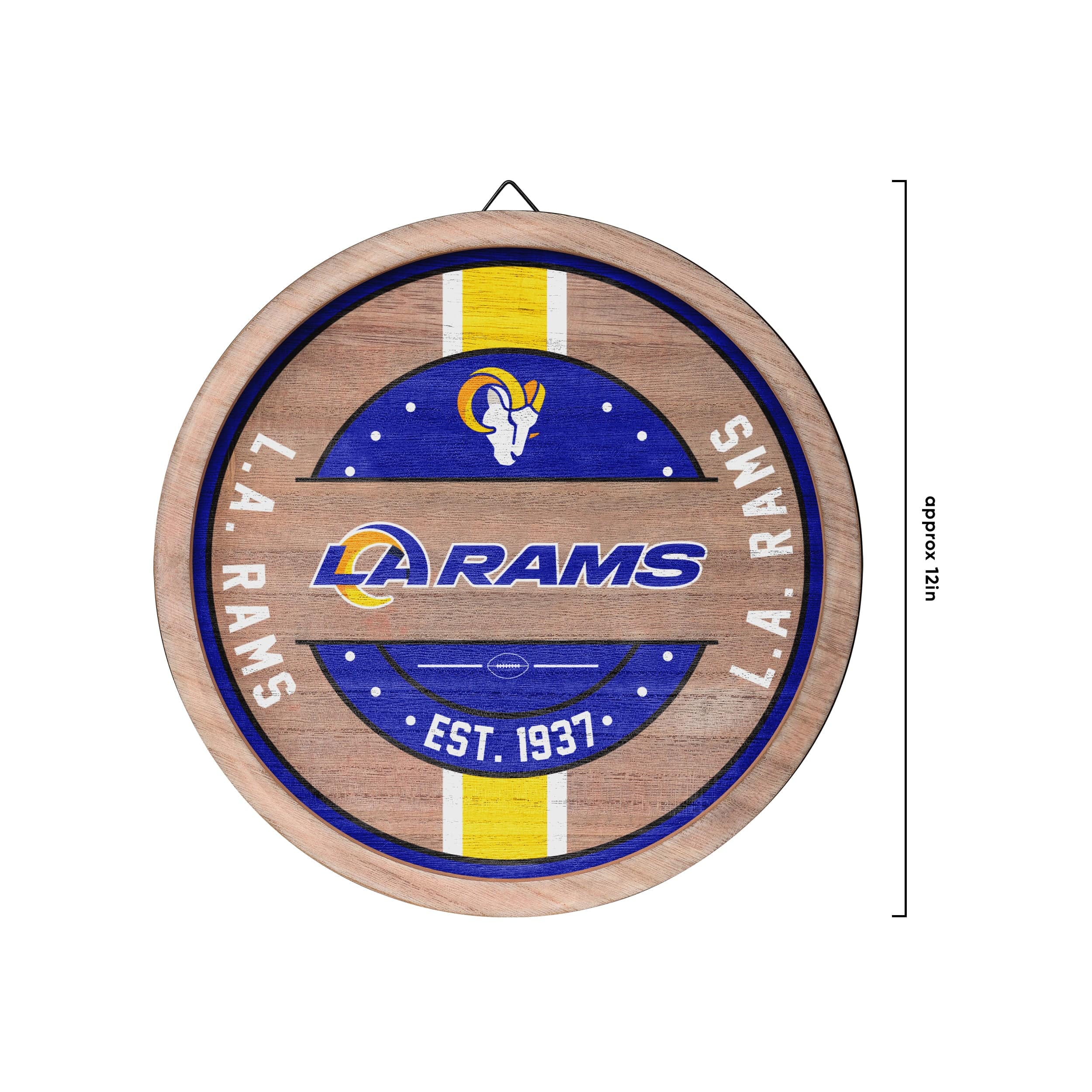 Los Angeles Rams NFL Wooden Barrel Sign - Image 5