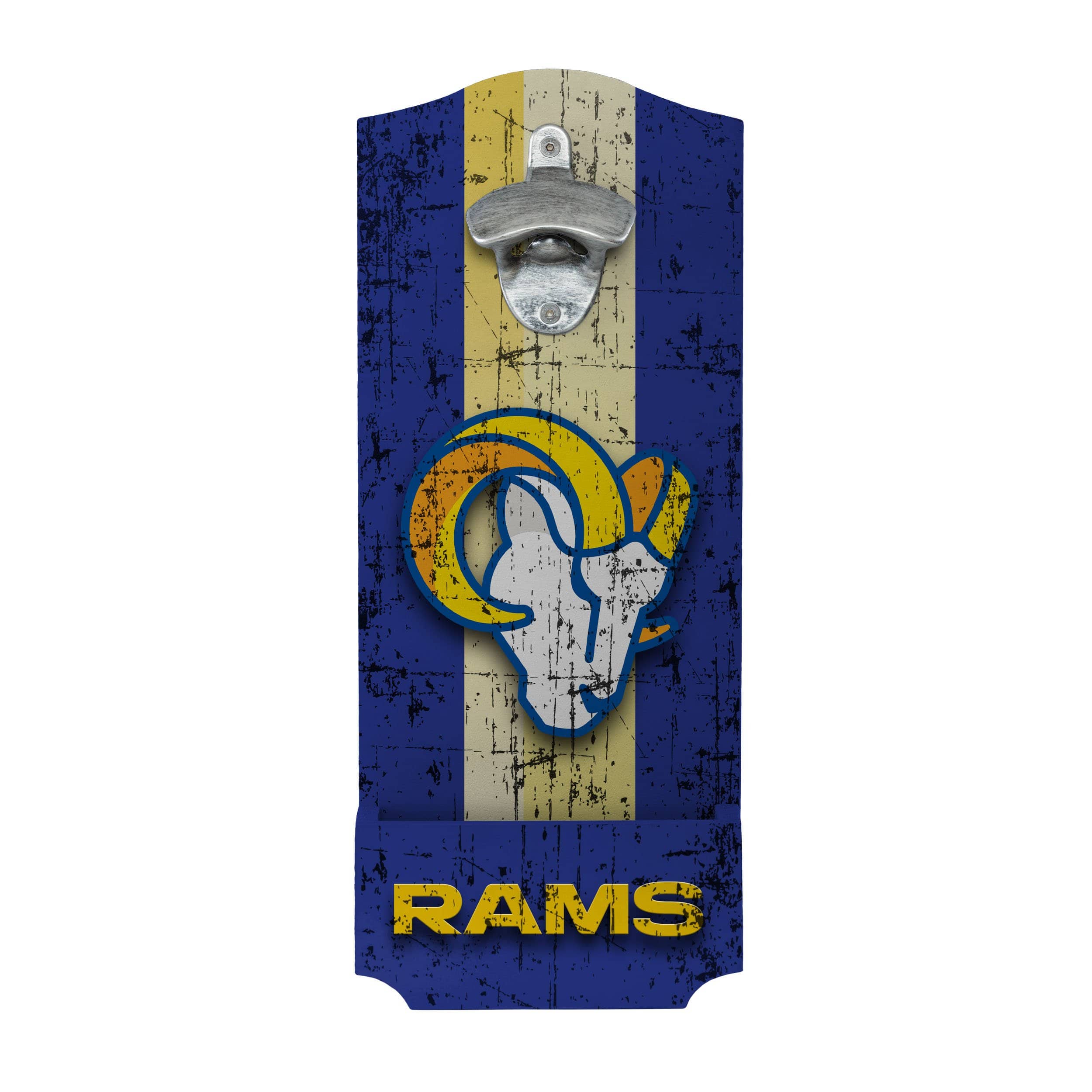 Los Angeles Rams NFL Wooden Bottle Cap Opener Sign - Image 2