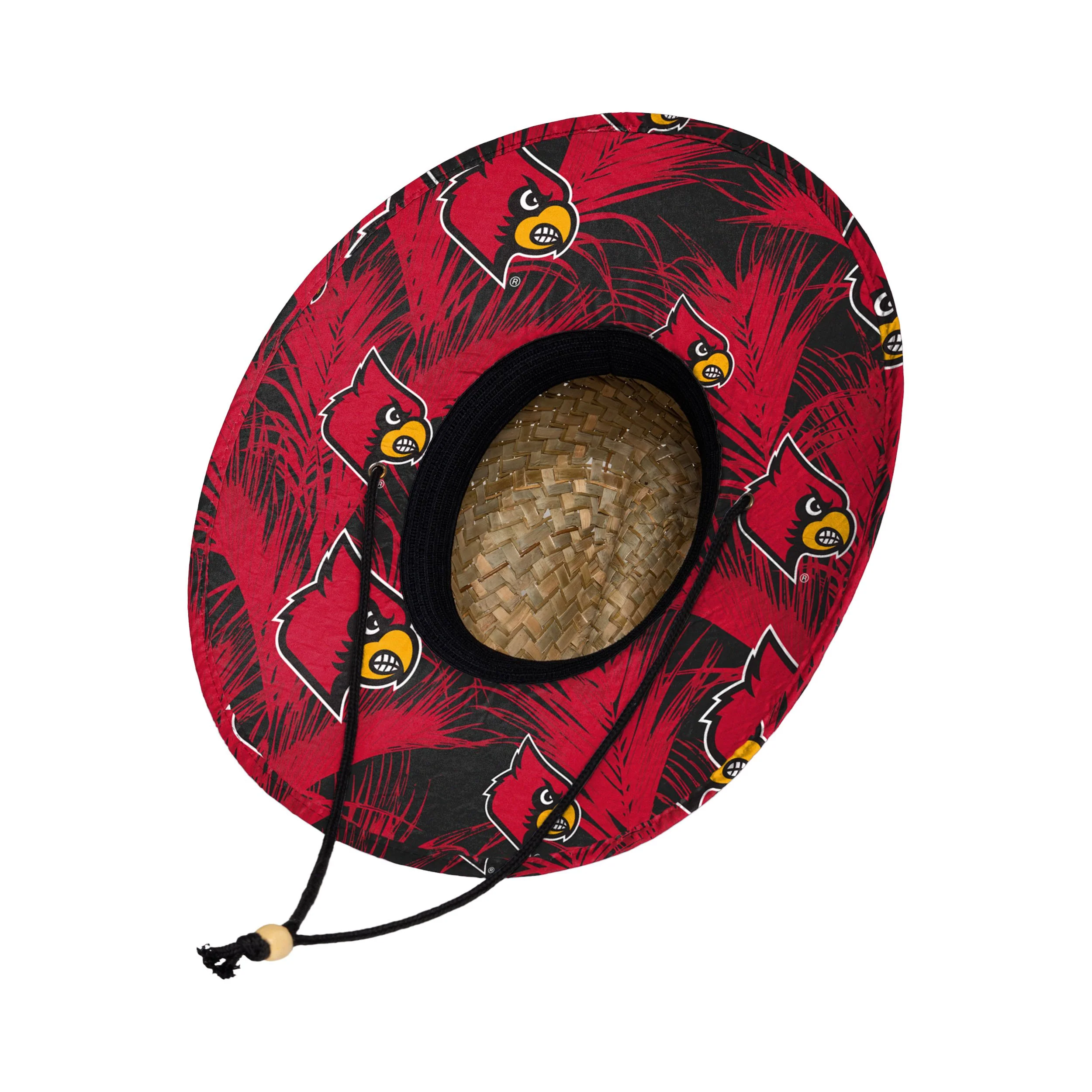 Louisville Cardinals NCAA Floral Straw Hat - Image 2