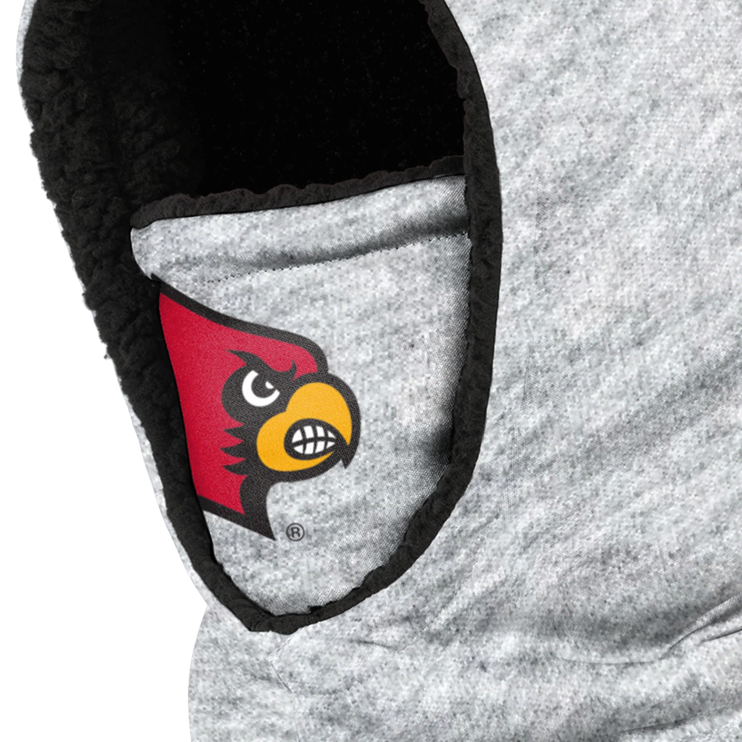 Louisville Cardinals NCAA Heather Grey Big Logo Hooded Gaiter - Image 3