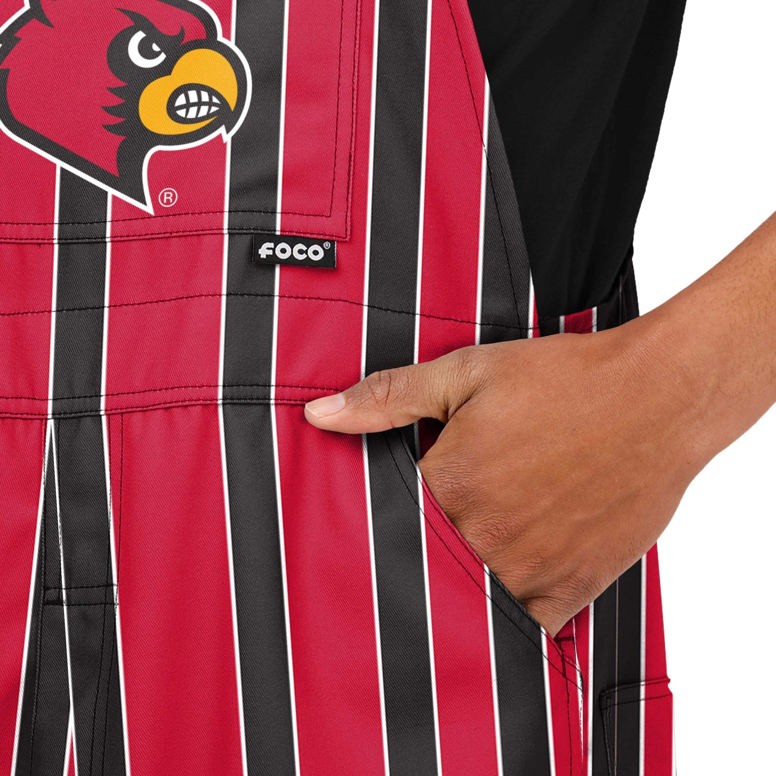 Louisville Cardinals NCAA Mens Sideline Spirit Bib Overalls - Image 5