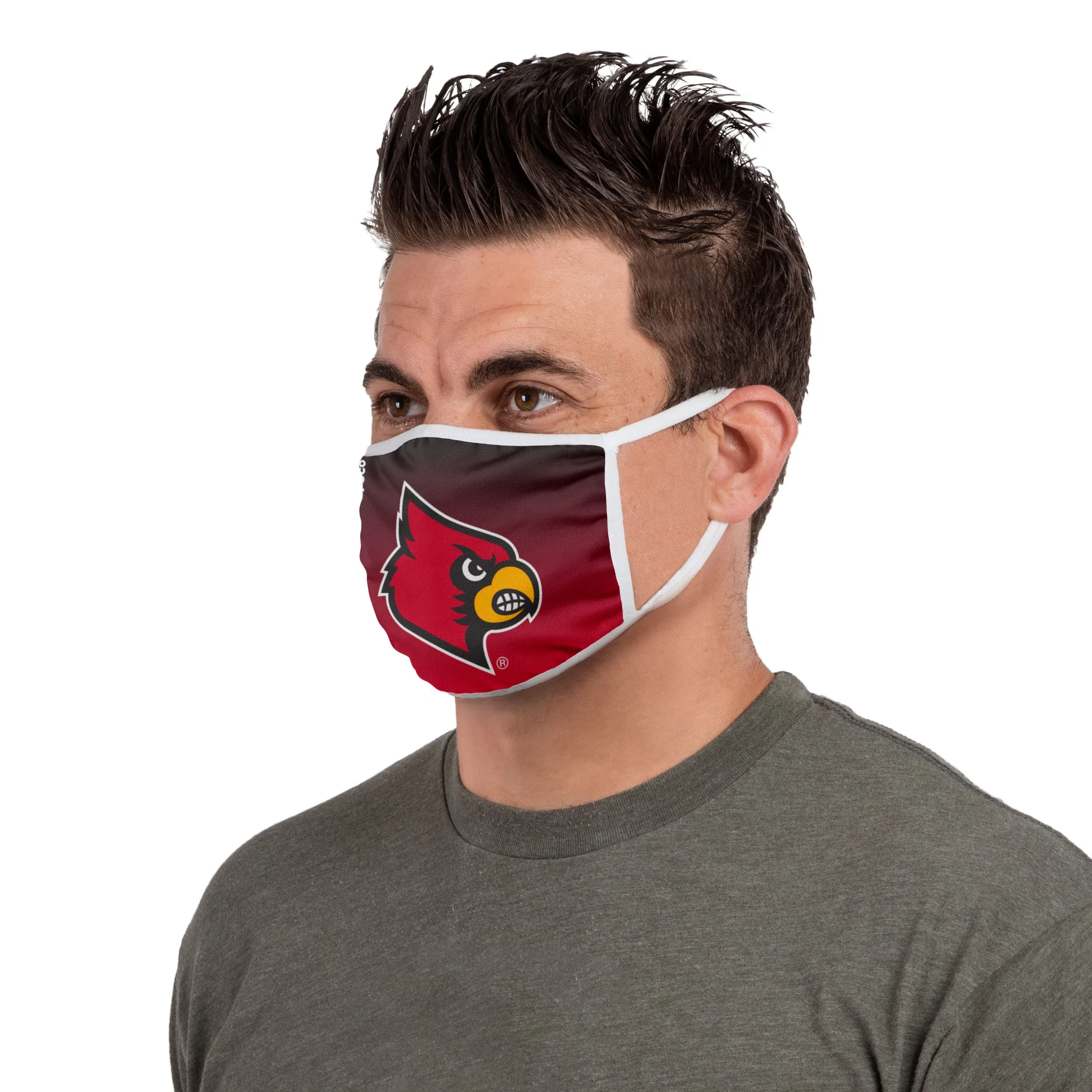 Louisville Cardinals NCAA Printed 2 Pack Face Cover - Image 3