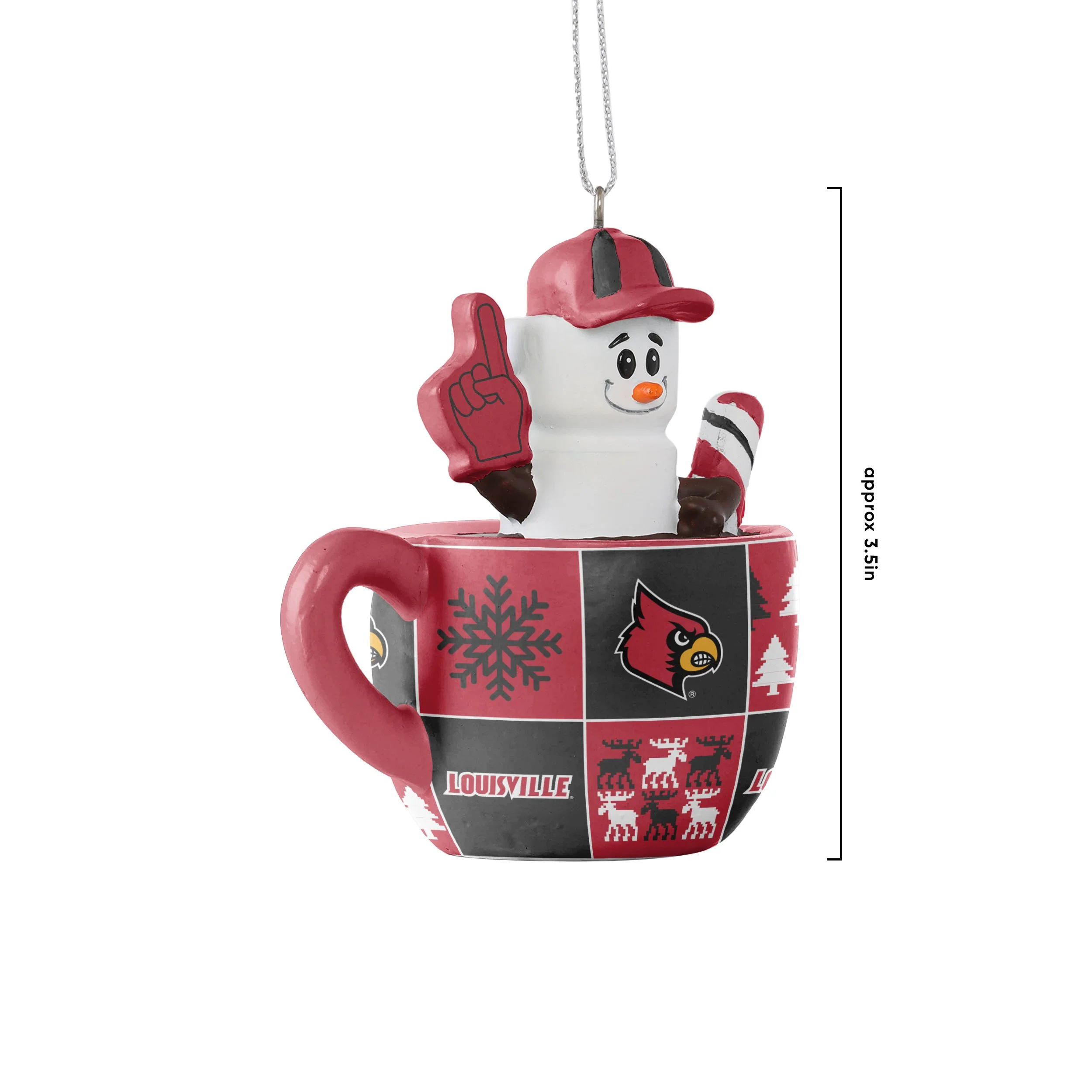 Louisville Cardinals NCAA Smores Mug Ornament - Image 3