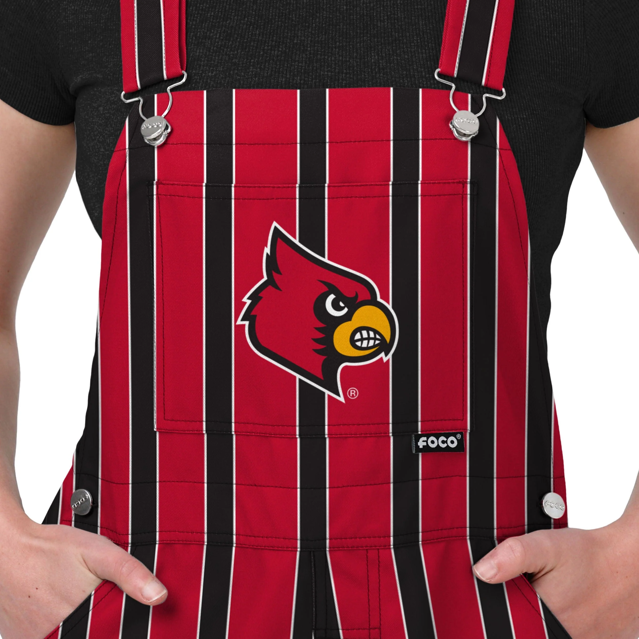 Louisville Cardinals NCAA Womens Sideline Spirit Bib Overalls - Image 4