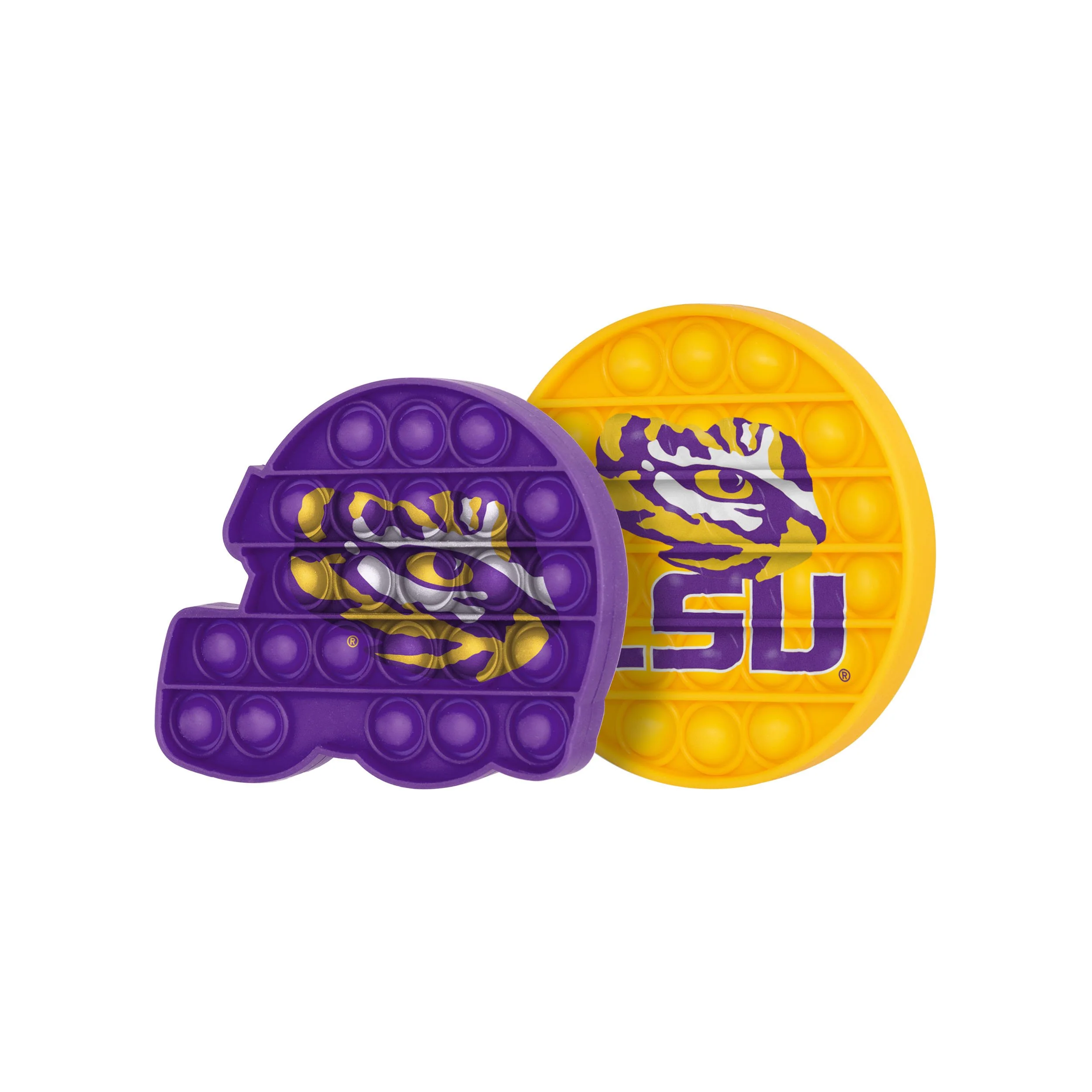LSU Tigers NCAA 2 Pack Helmet & Circle Push-Itz Fidget