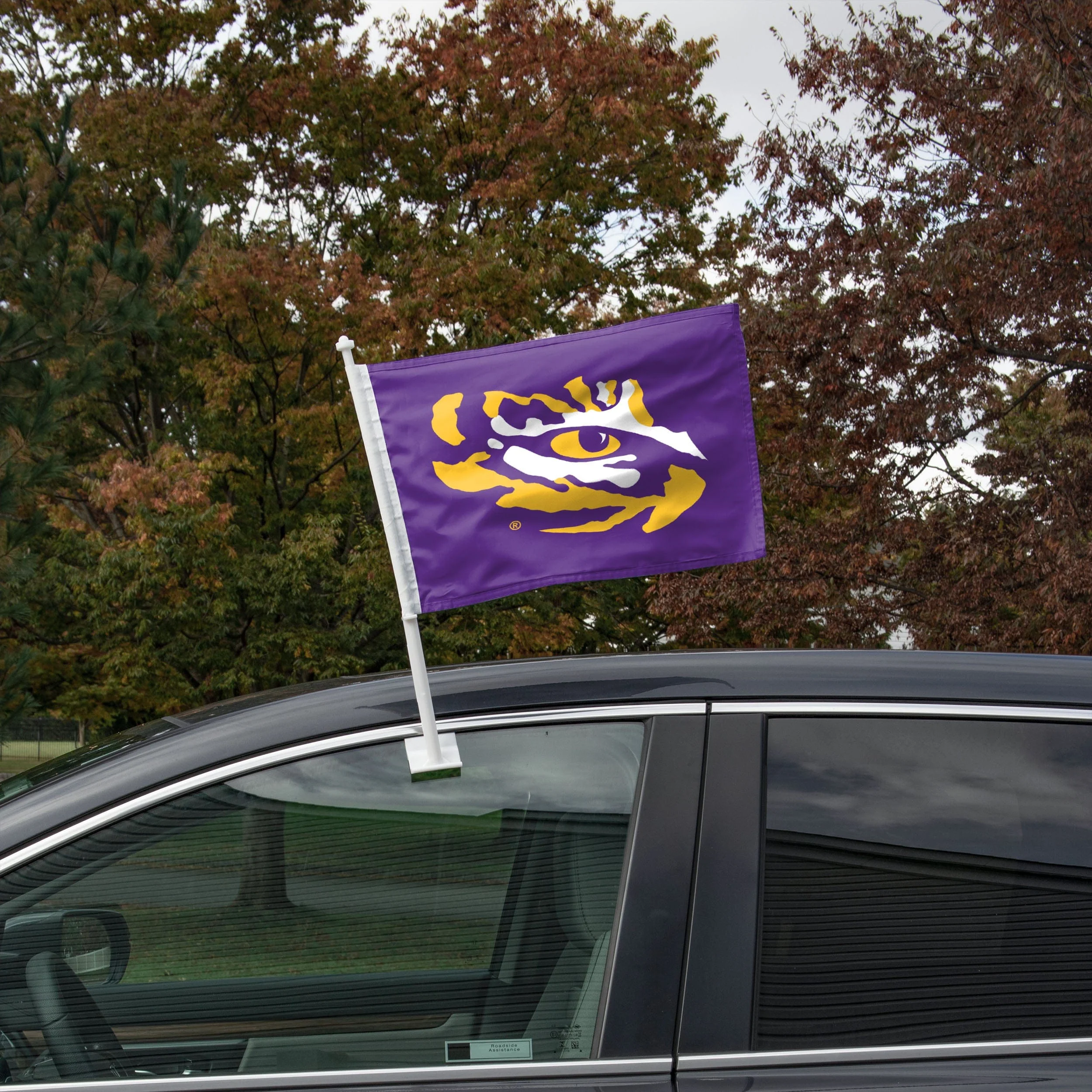 LSU Tigers NCAA 2 Pack Solid Car Flag - Image 2
