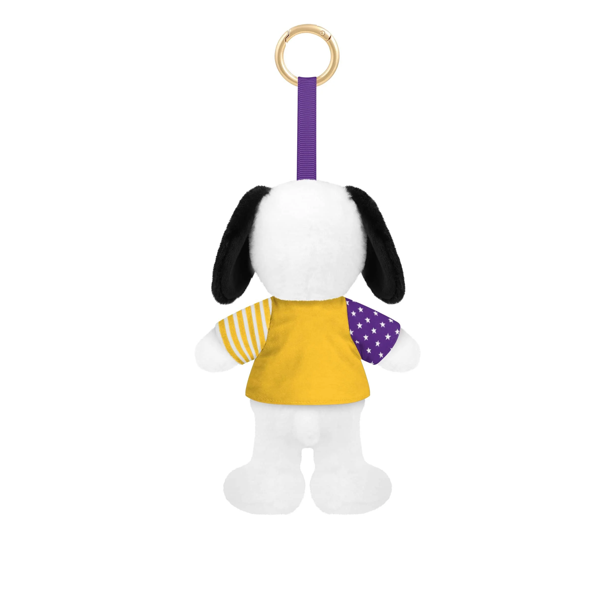 LSU Tigers NCAA Americana Plush Snoopy Peanuts Bag Charm Keychain - Image 2