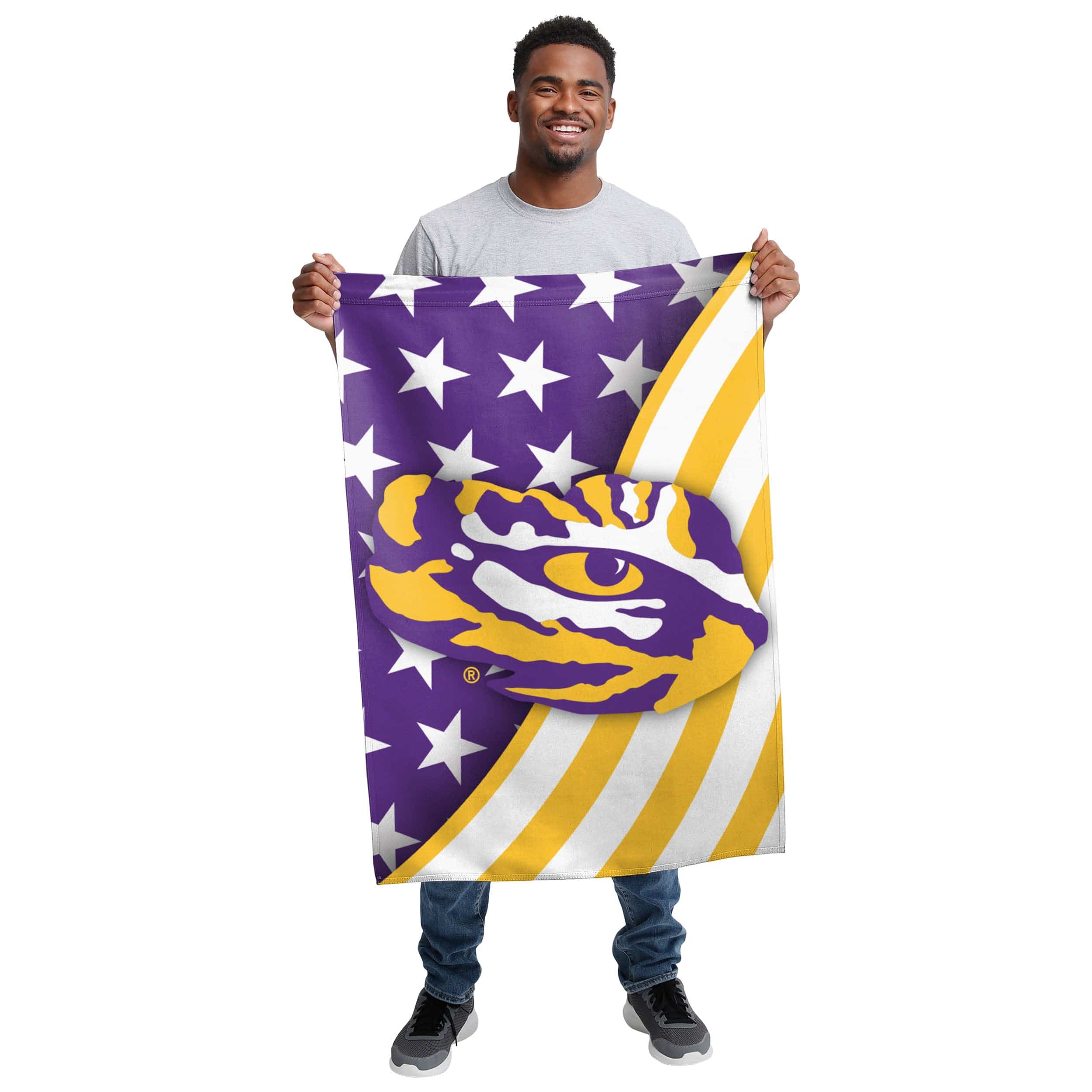 LSU Tigers NCAA Americana Vertical Flag - Image 2
