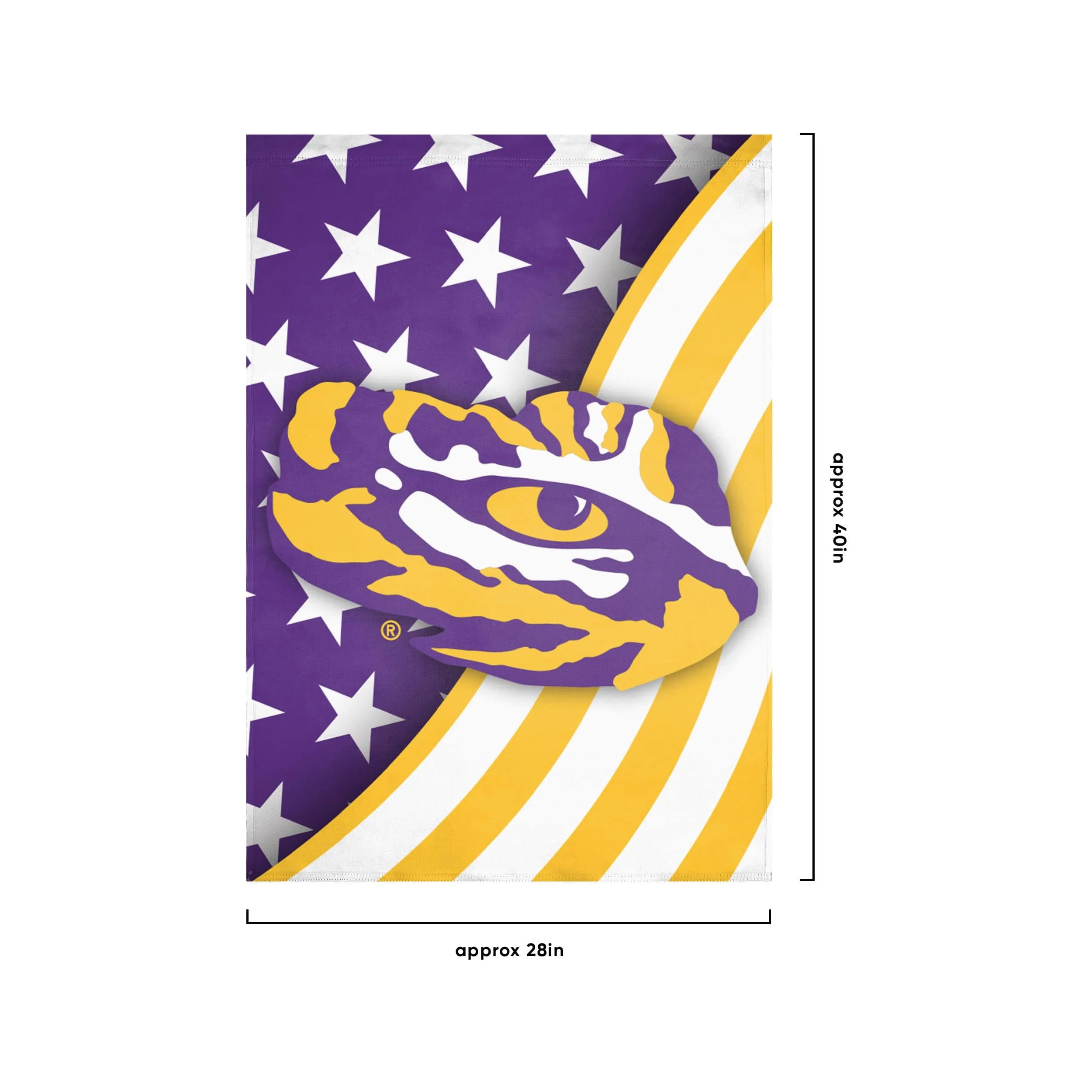 LSU Tigers NCAA Americana Vertical Flag - Image 3