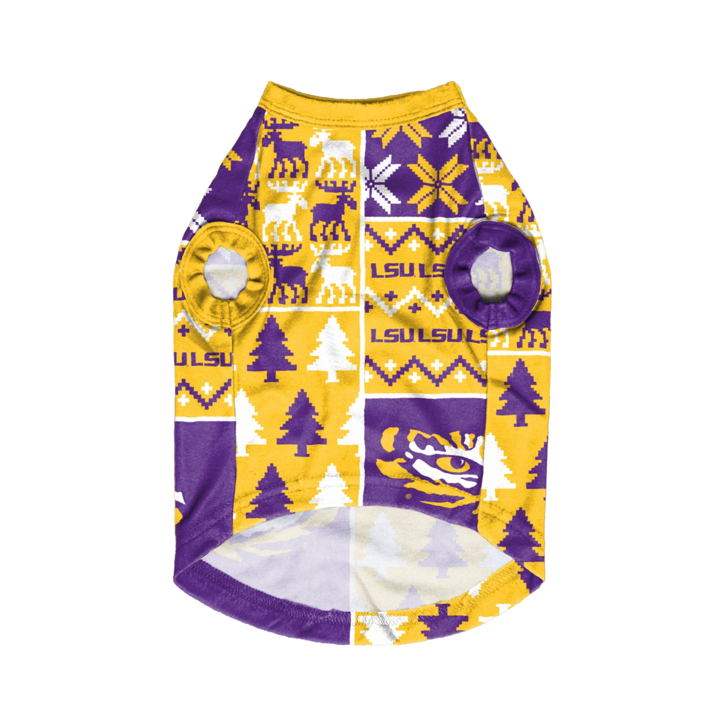 LSU Tigers NCAA Busy Block Dog Sweater - Image 3