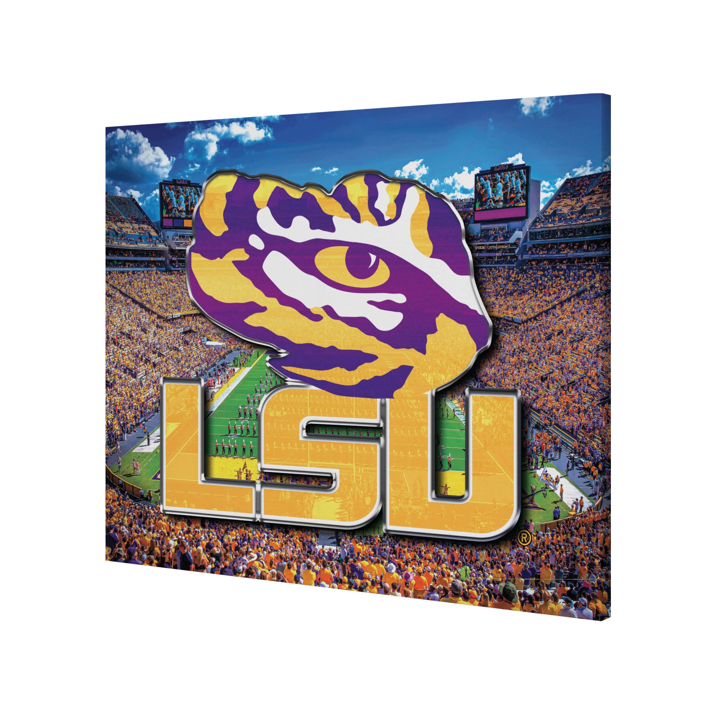 LSU Tigers NCAA Canvas Wall Sign - Image 2
