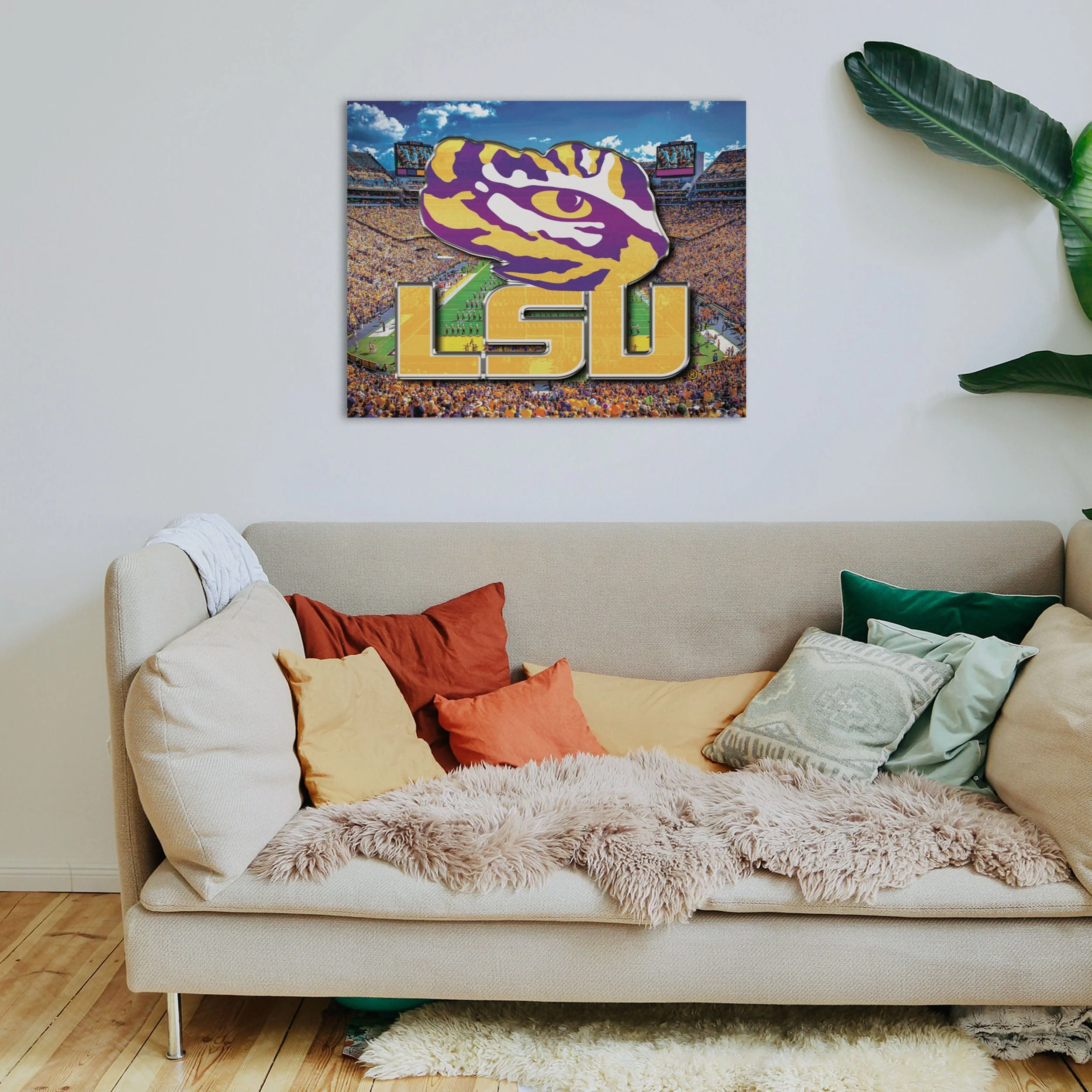 LSU Tigers NCAA Canvas Wall Sign - Image 3