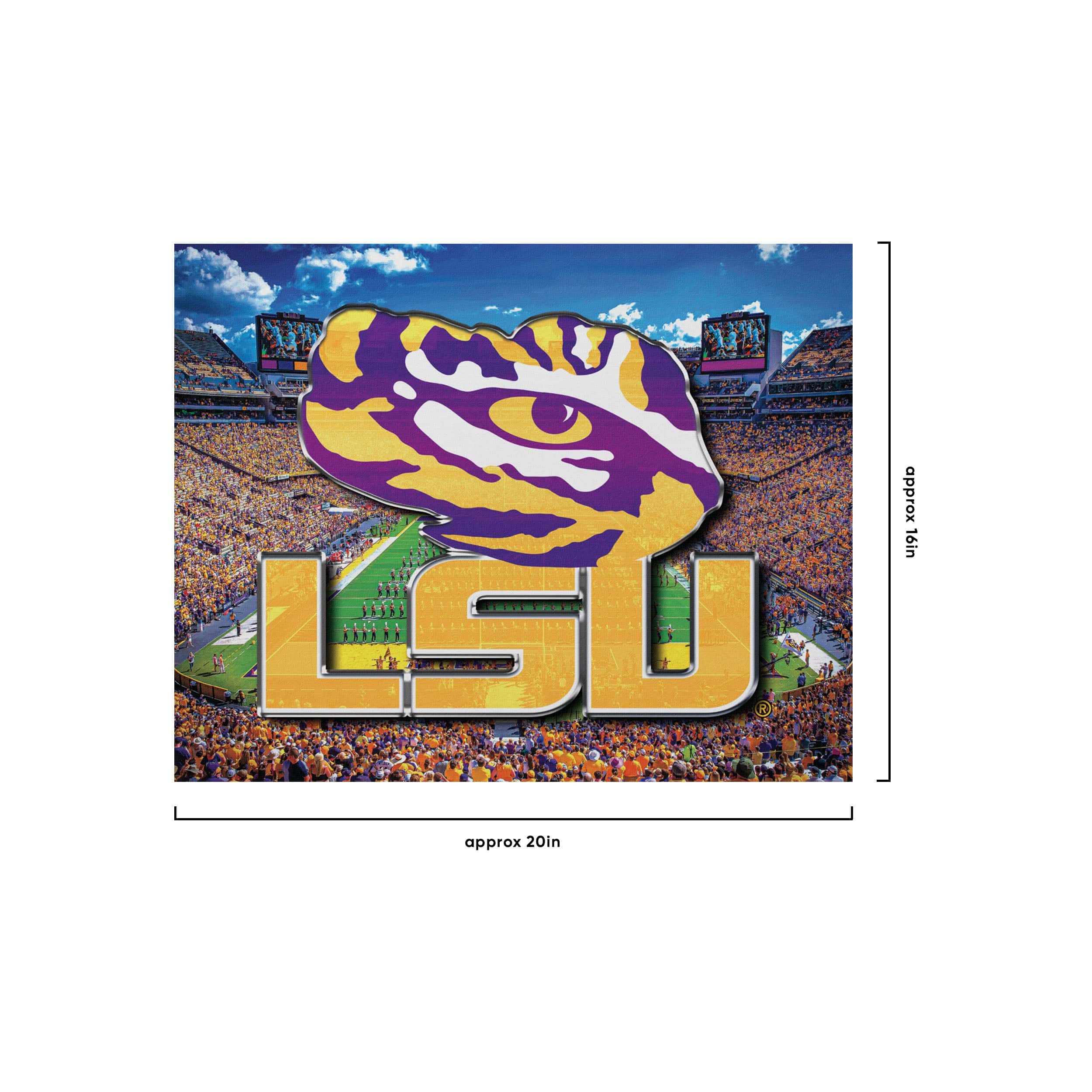 LSU Tigers NCAA Canvas Wall Sign - Image 4
