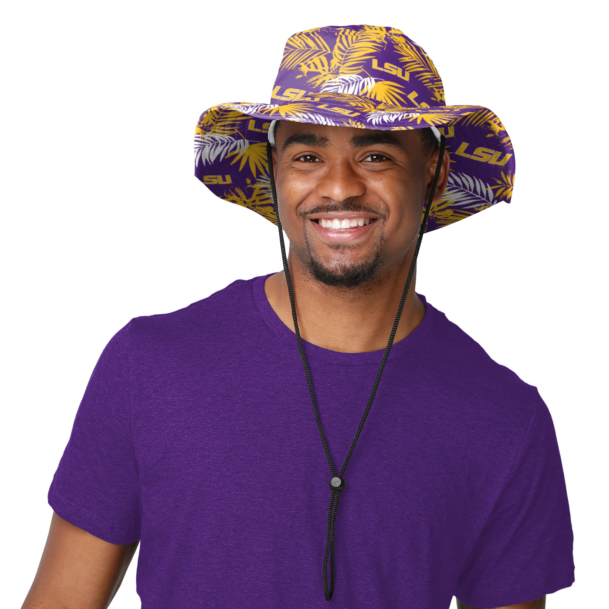 LSU Tigers NCAA Floral Boonie Hat - Image 2