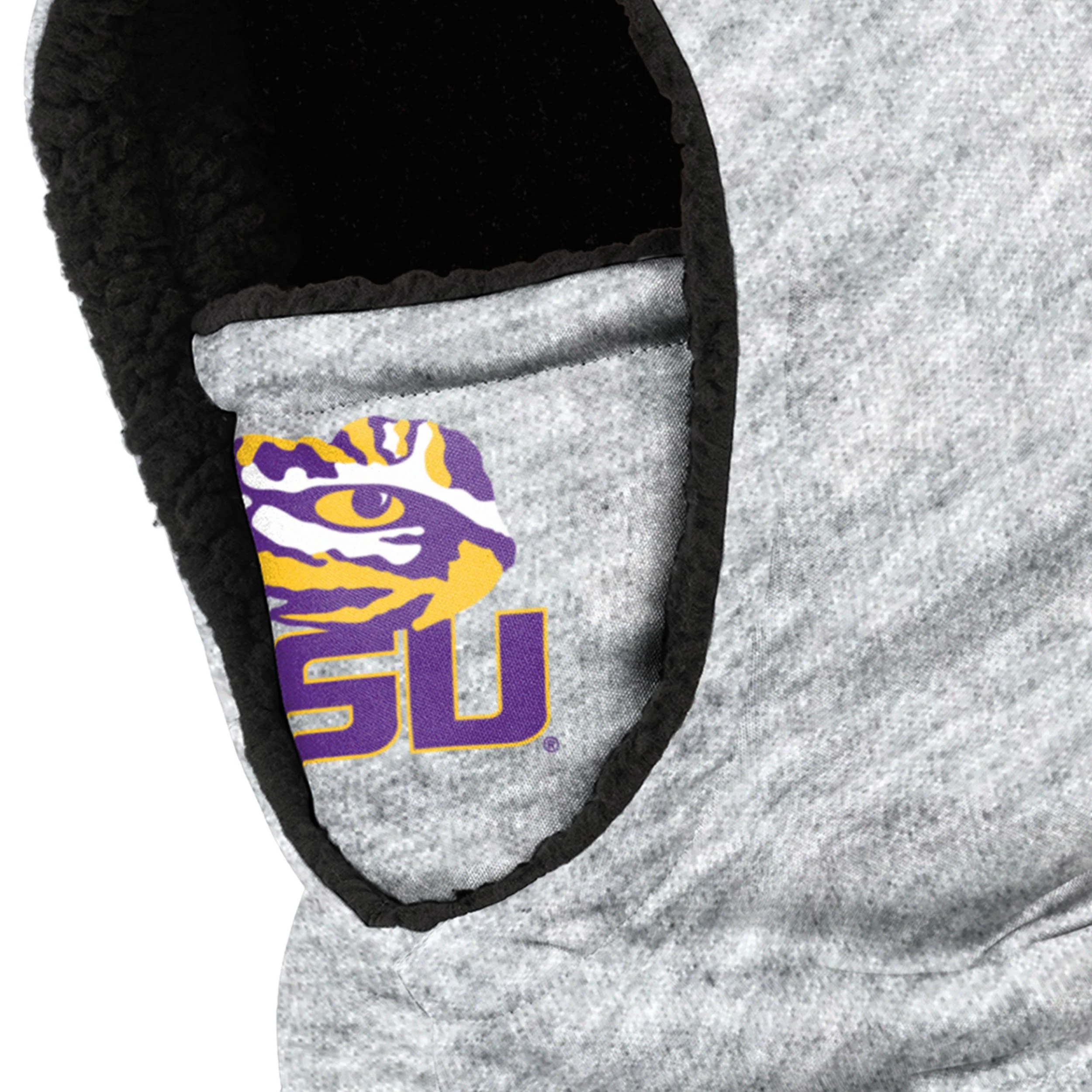 LSU Tigers NCAA Heather Grey Big Logo Hooded Gaiter - Image 3