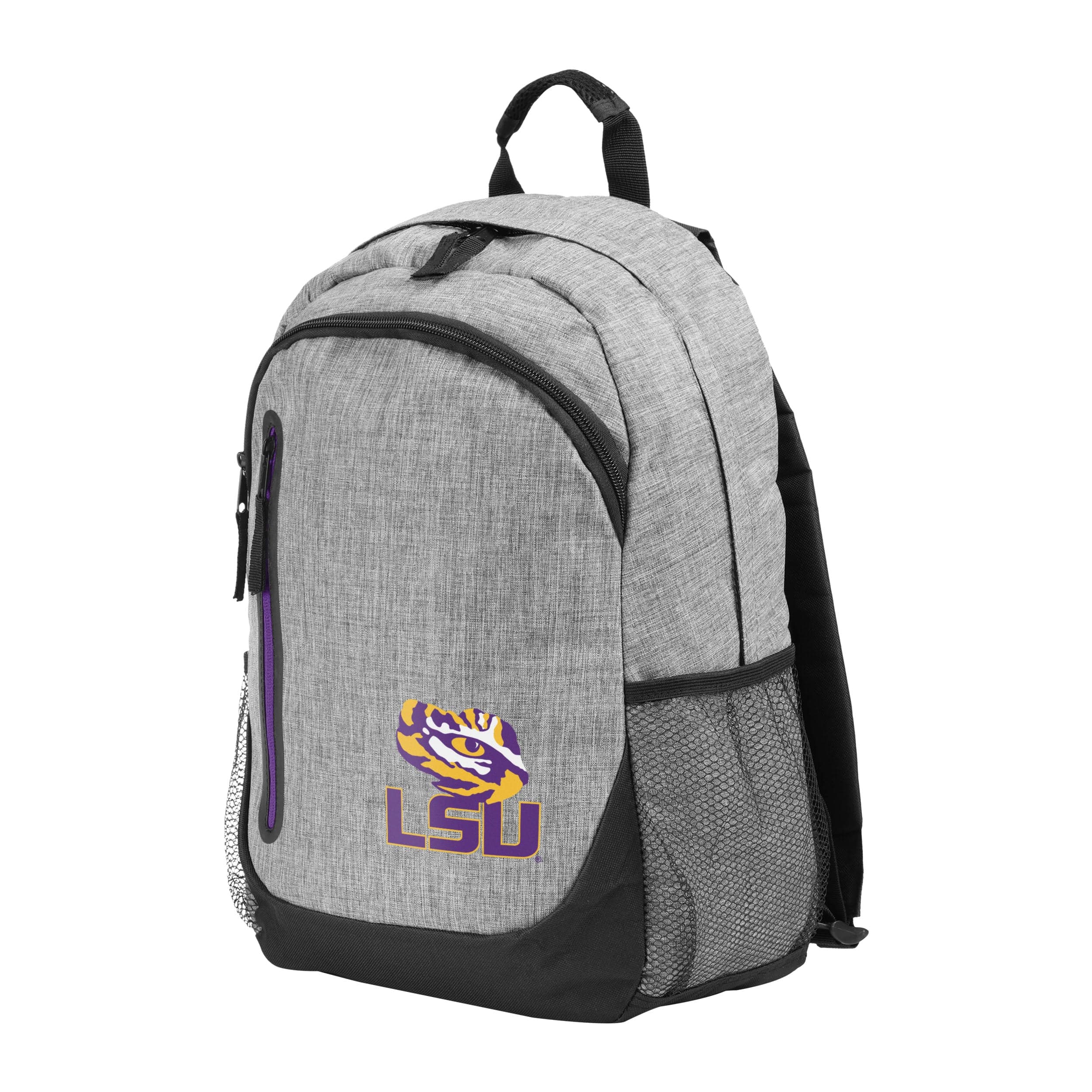 LSU Tigers NCAA Heather Grey Bold Color Backpack - Image 2