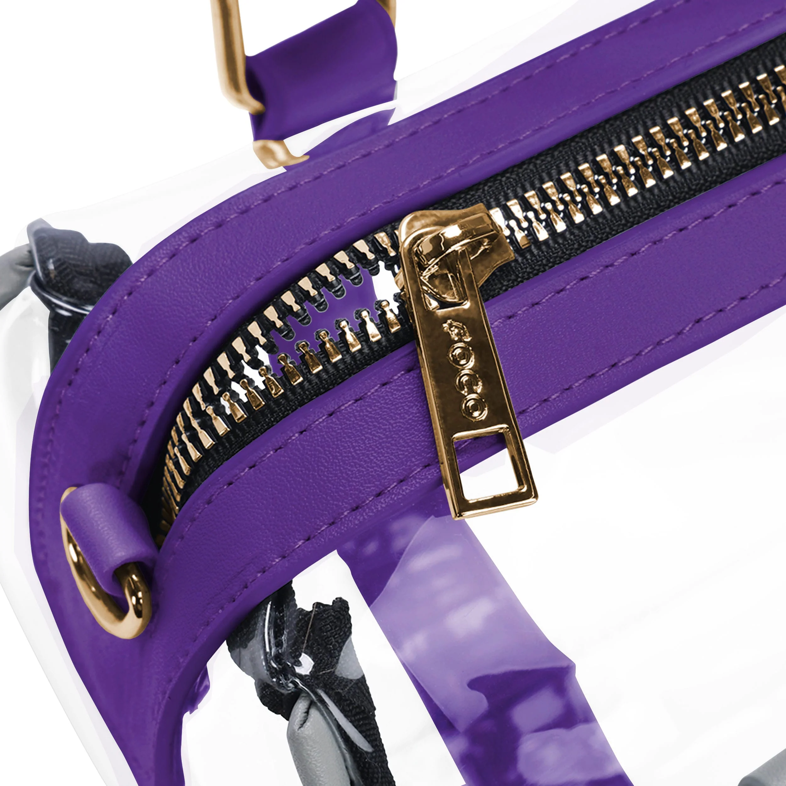 LSU Tigers NCAA Hello Kitty® Clear Barrel Bag (PREORDER - SHIPS MID JULY) - Image 4