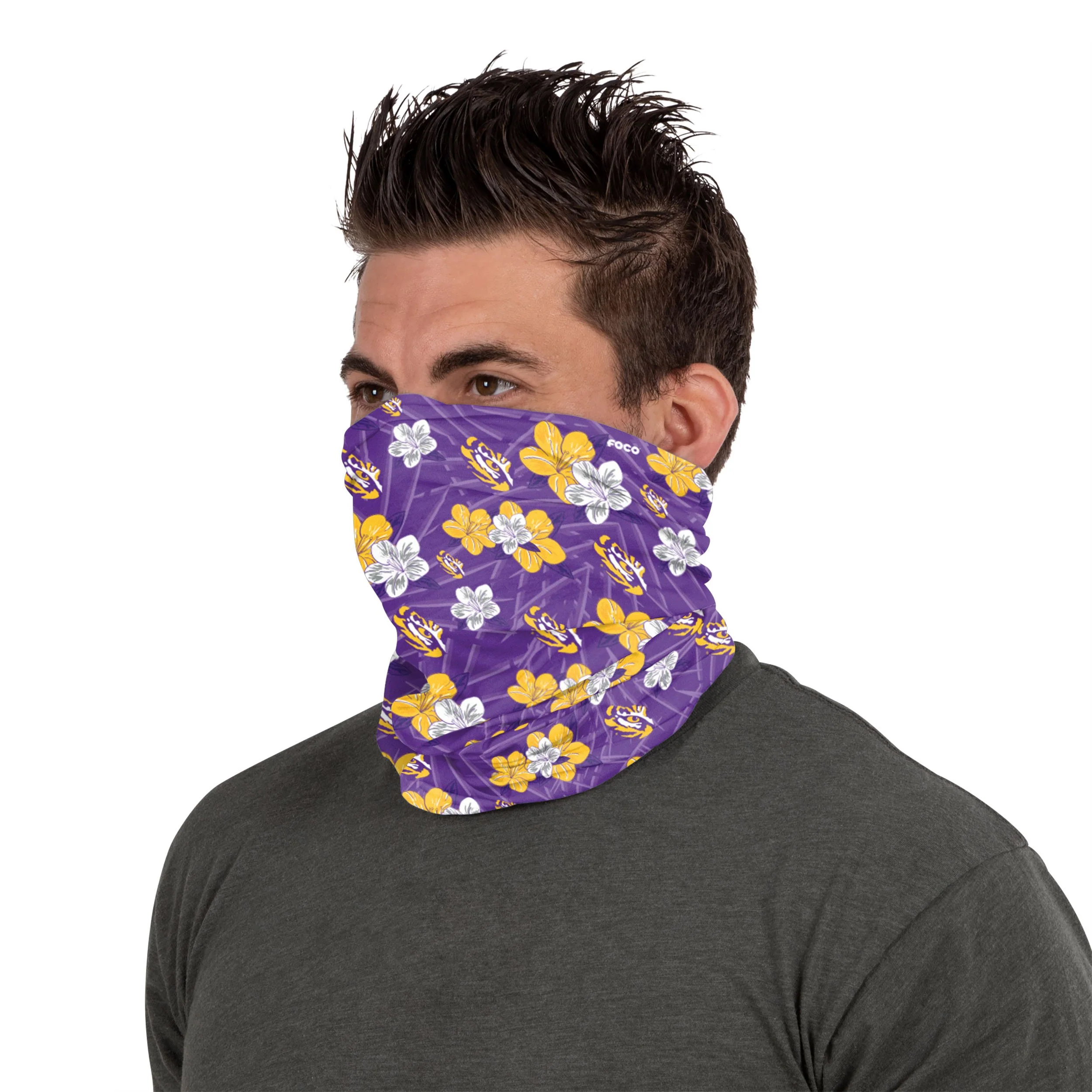 LSU Tigers NCAA Hibiscus Gaiter Scarf - Image 4