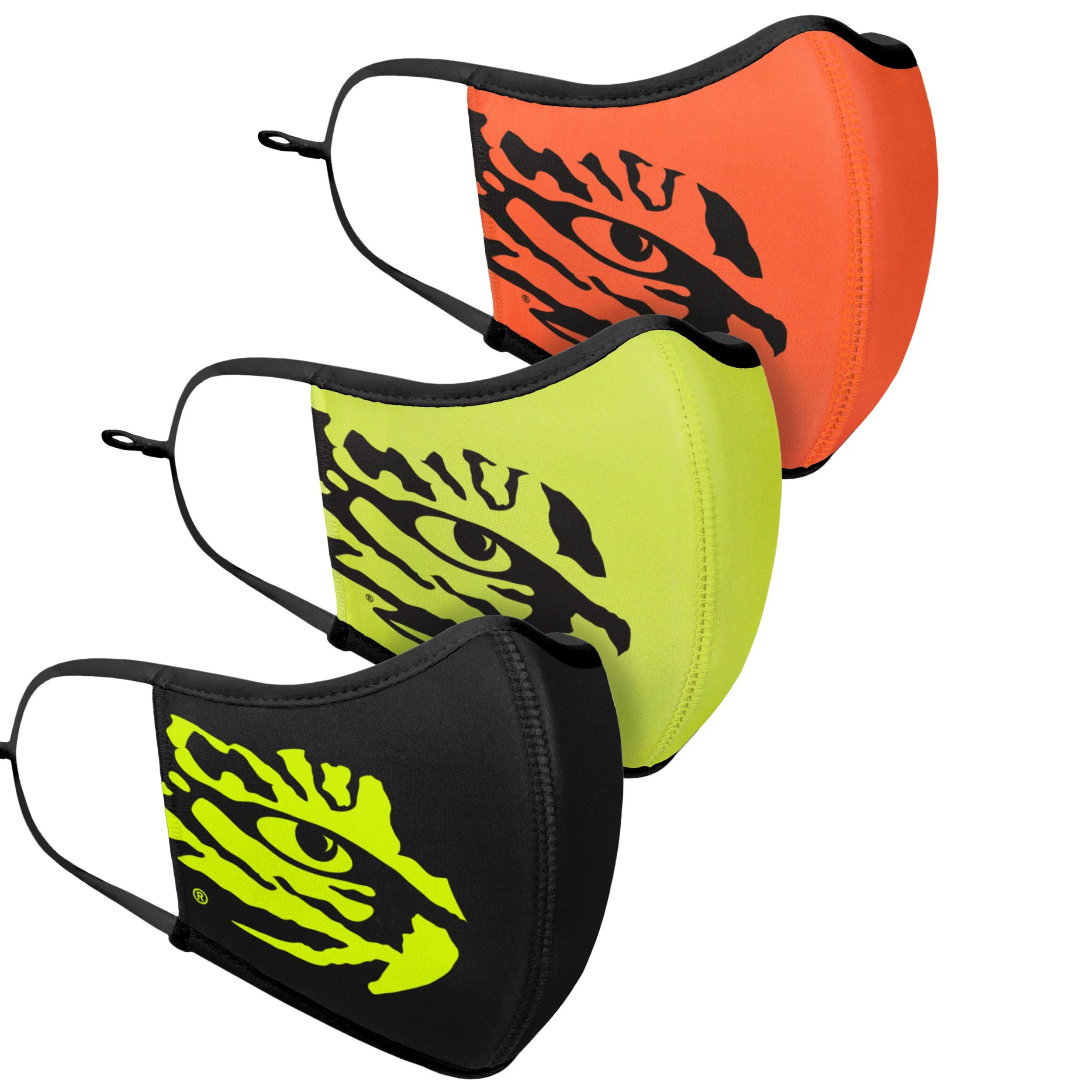 LSU Tigers NCAA Highlights Sport 3 Pack Face Cover - Image 3