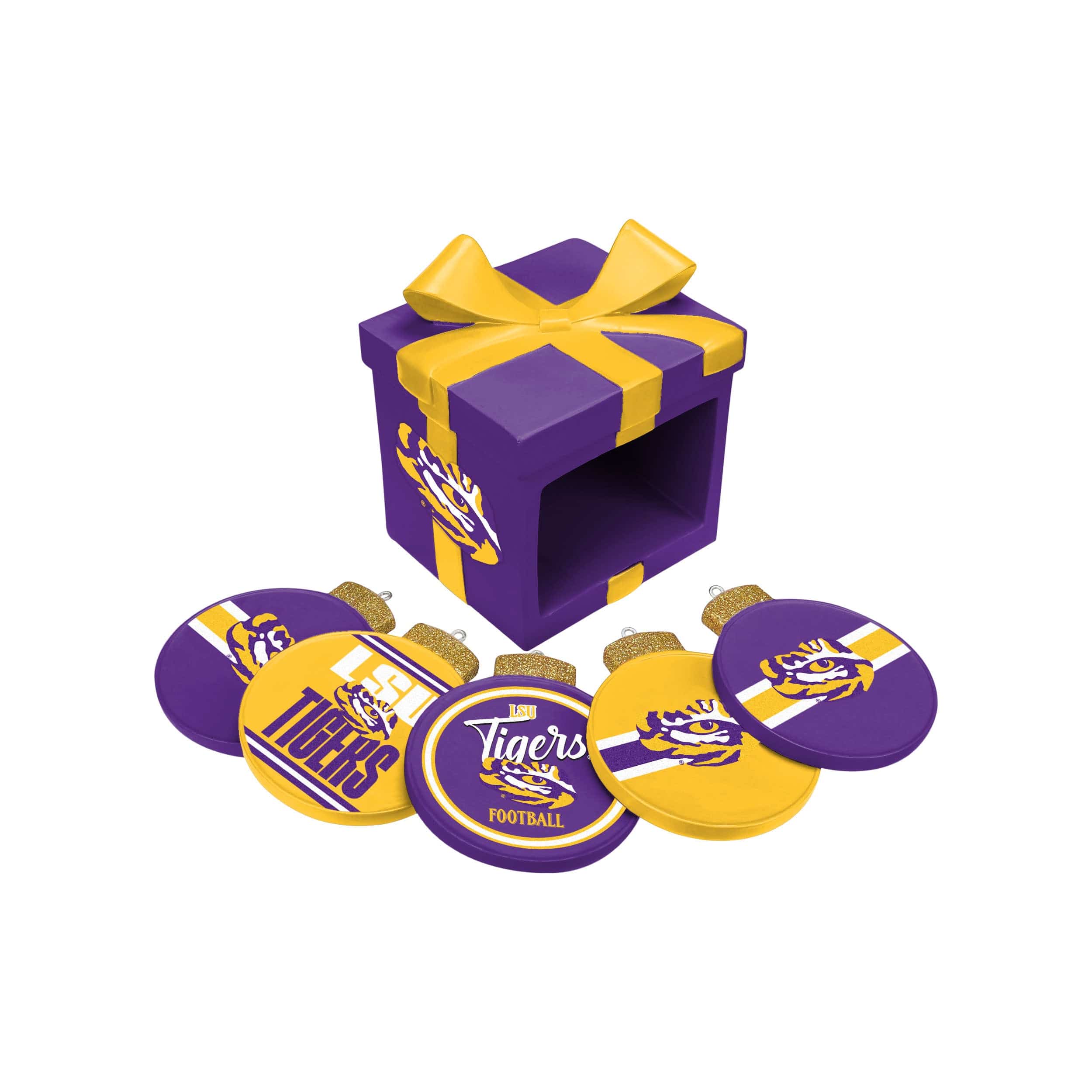 LSU Tigers NCAA Holiday 5 Pack Coaster Set - Image 3