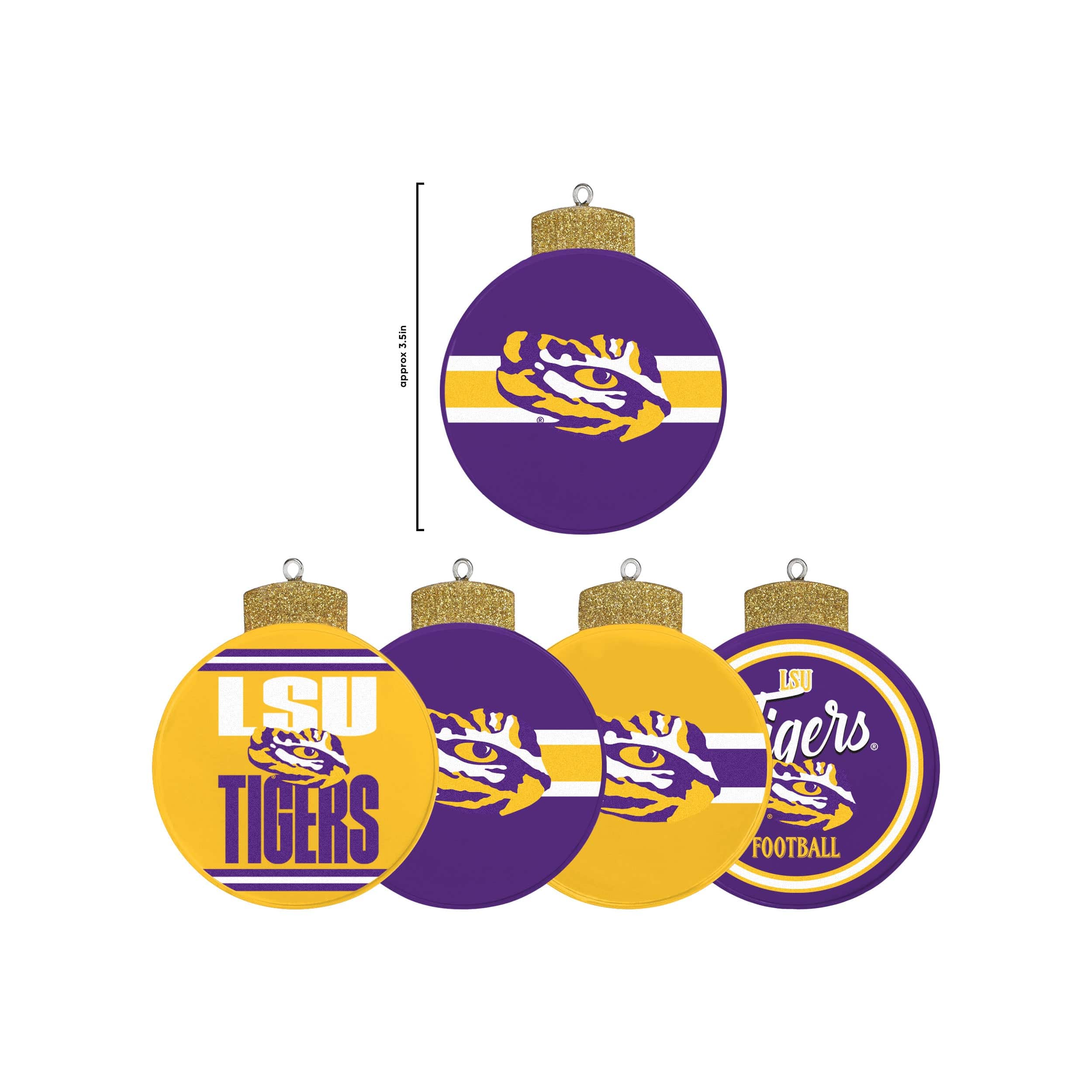 LSU Tigers NCAA Holiday 5 Pack Coaster Set - Image 5