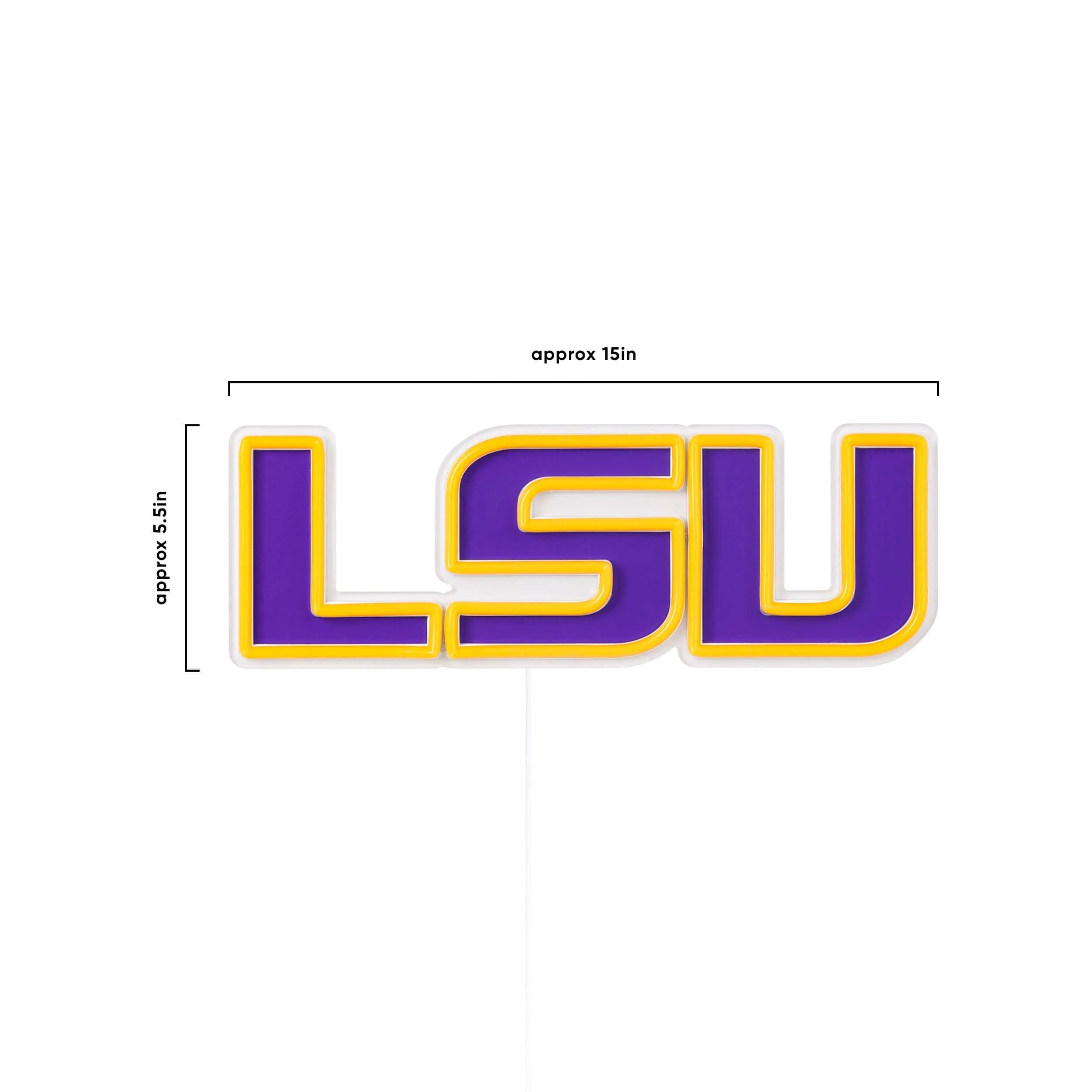 LSU Tigers NCAA LED Neon Light Up Team Logo Sign - Image 5