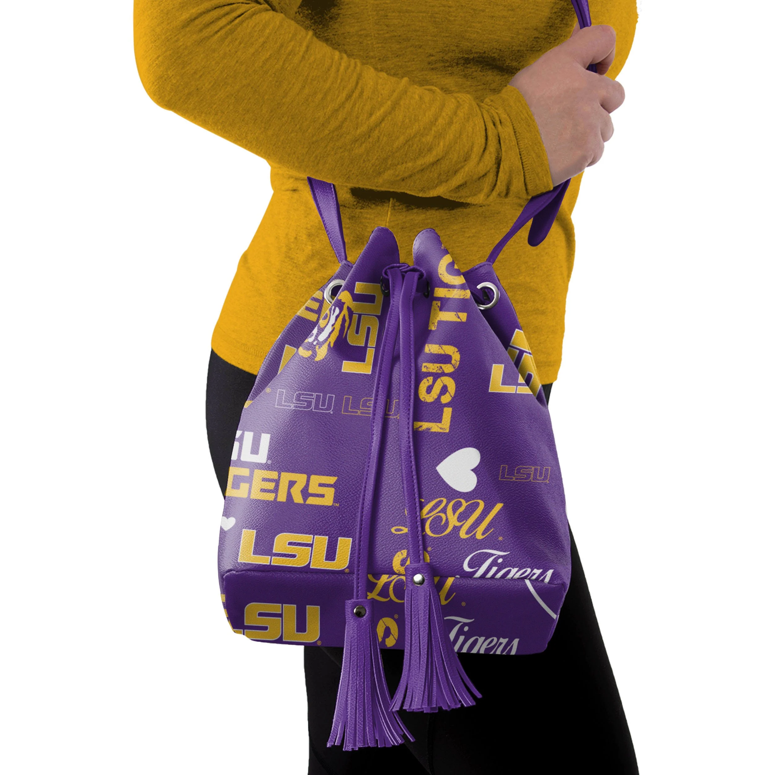 LSU Tigers NCAA Logo Love Cinch Purse - Image 2