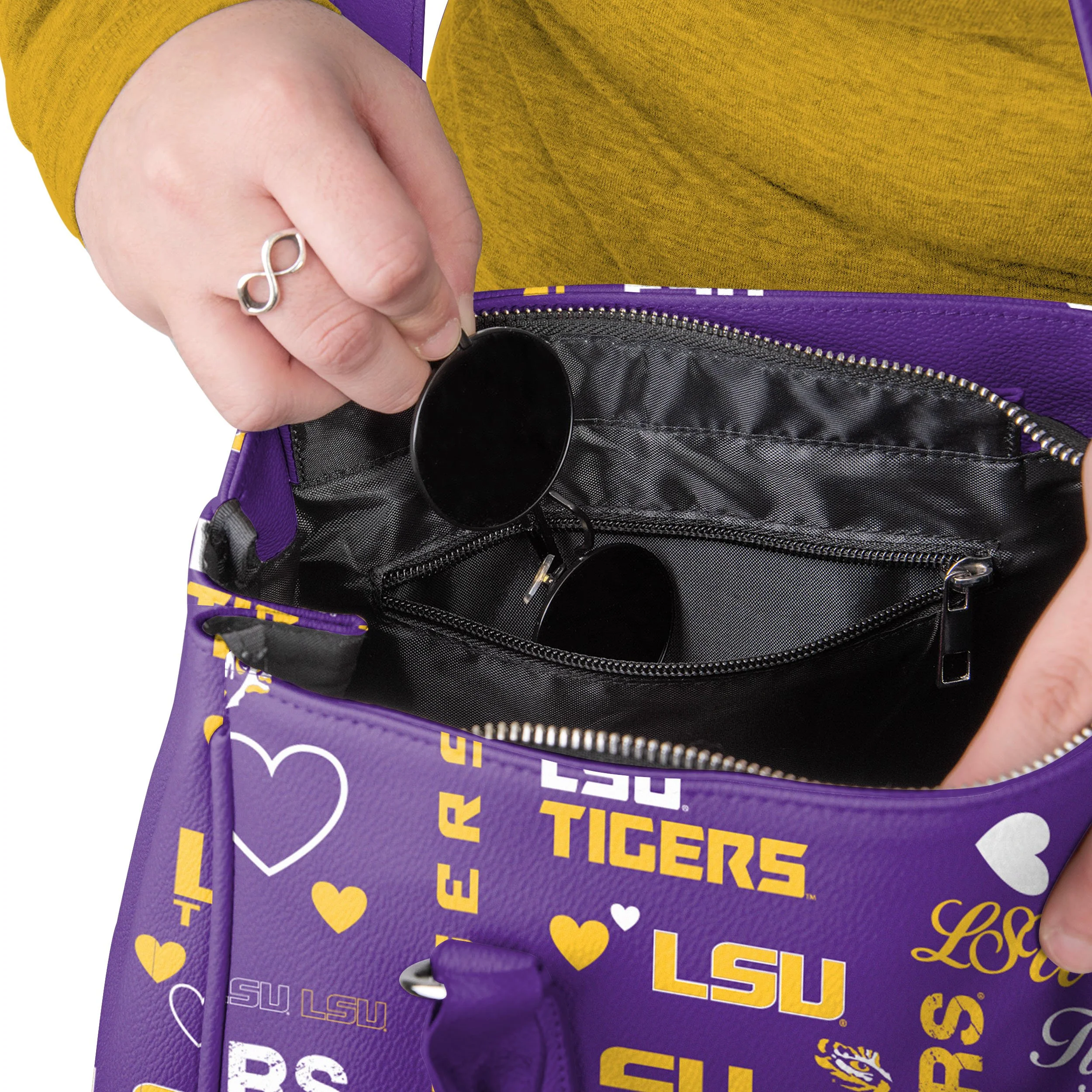 LSU Tigers NCAA Logo Love Purse - Image 3