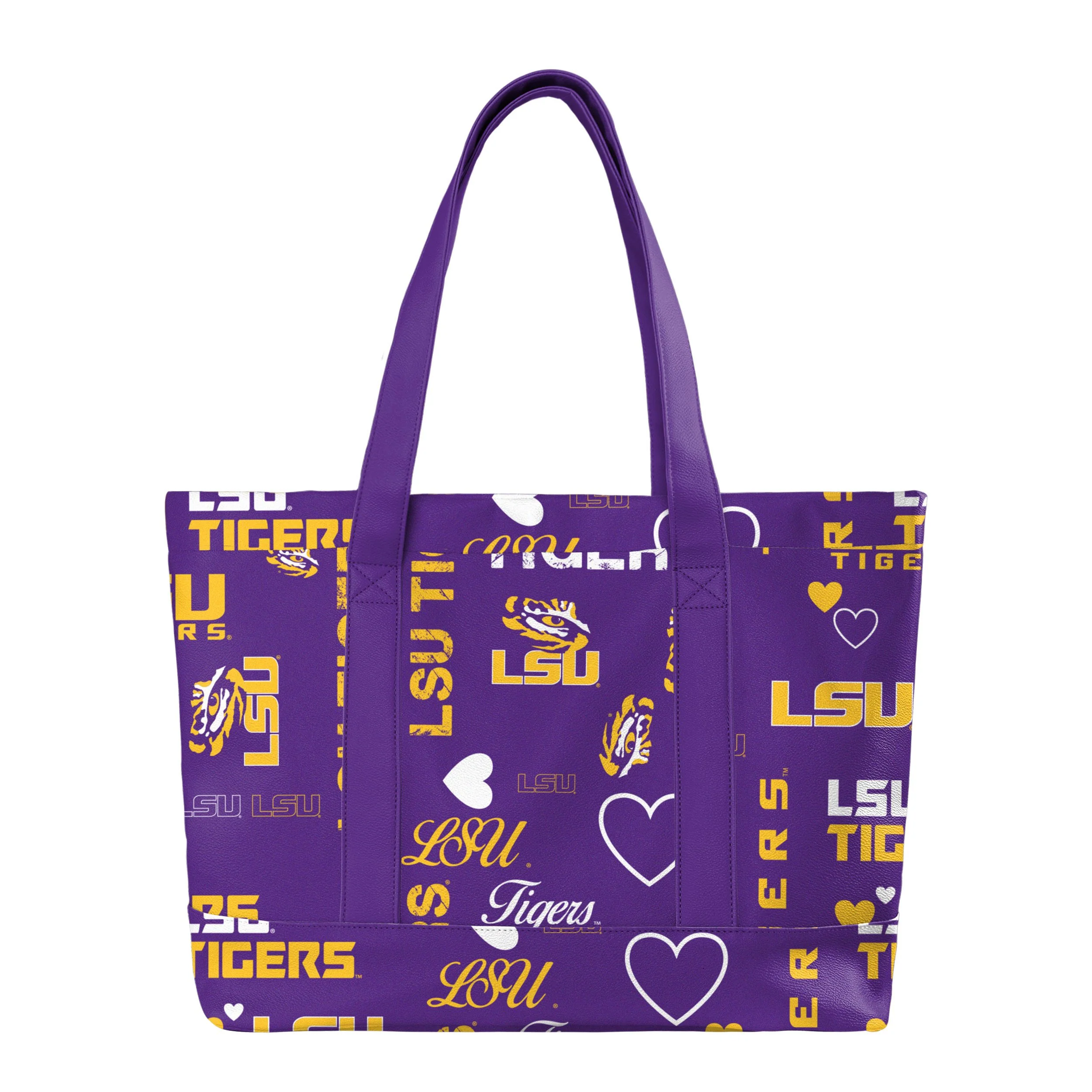 LSU Tigers NCAA Logo Love Tote Bag