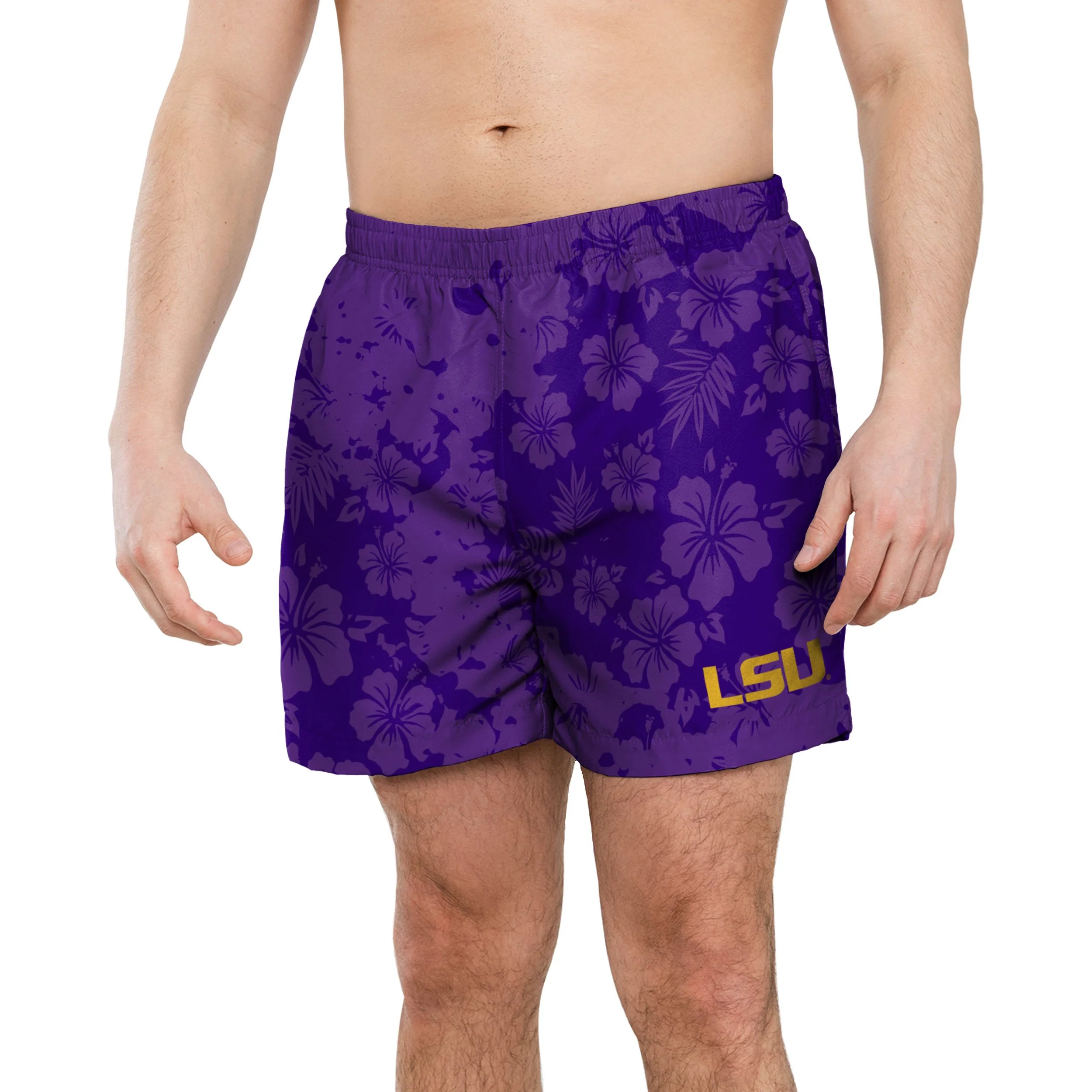LSU Tigers NCAA Mens Color Change-Up Swimming Trunks - Image 2