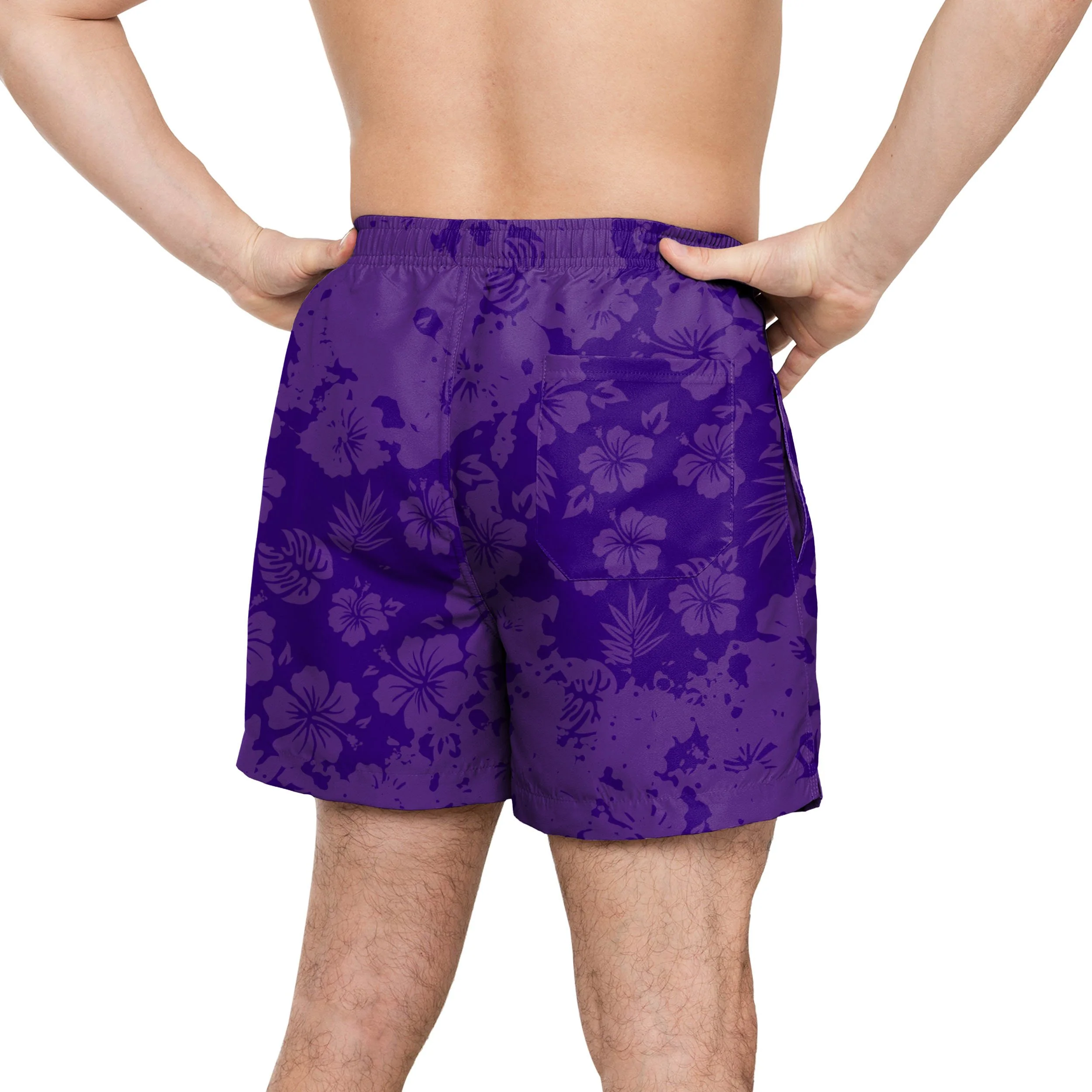 LSU Tigers NCAA Mens Color Change-Up Swimming Trunks - Image 3